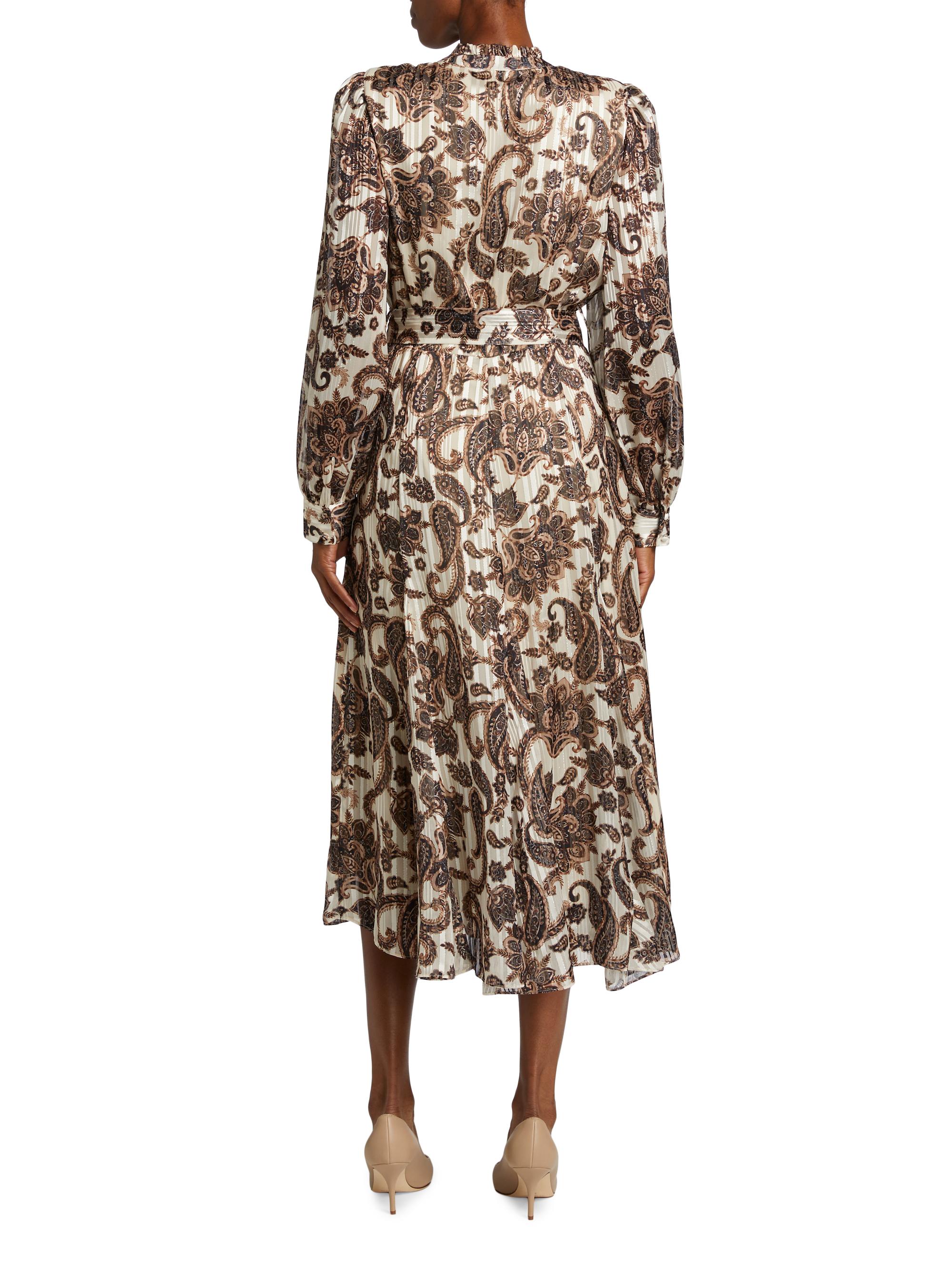 Elie Tahari Janice Paisley Fit & Flare Midi-Dress | Saks Fifth Avenue