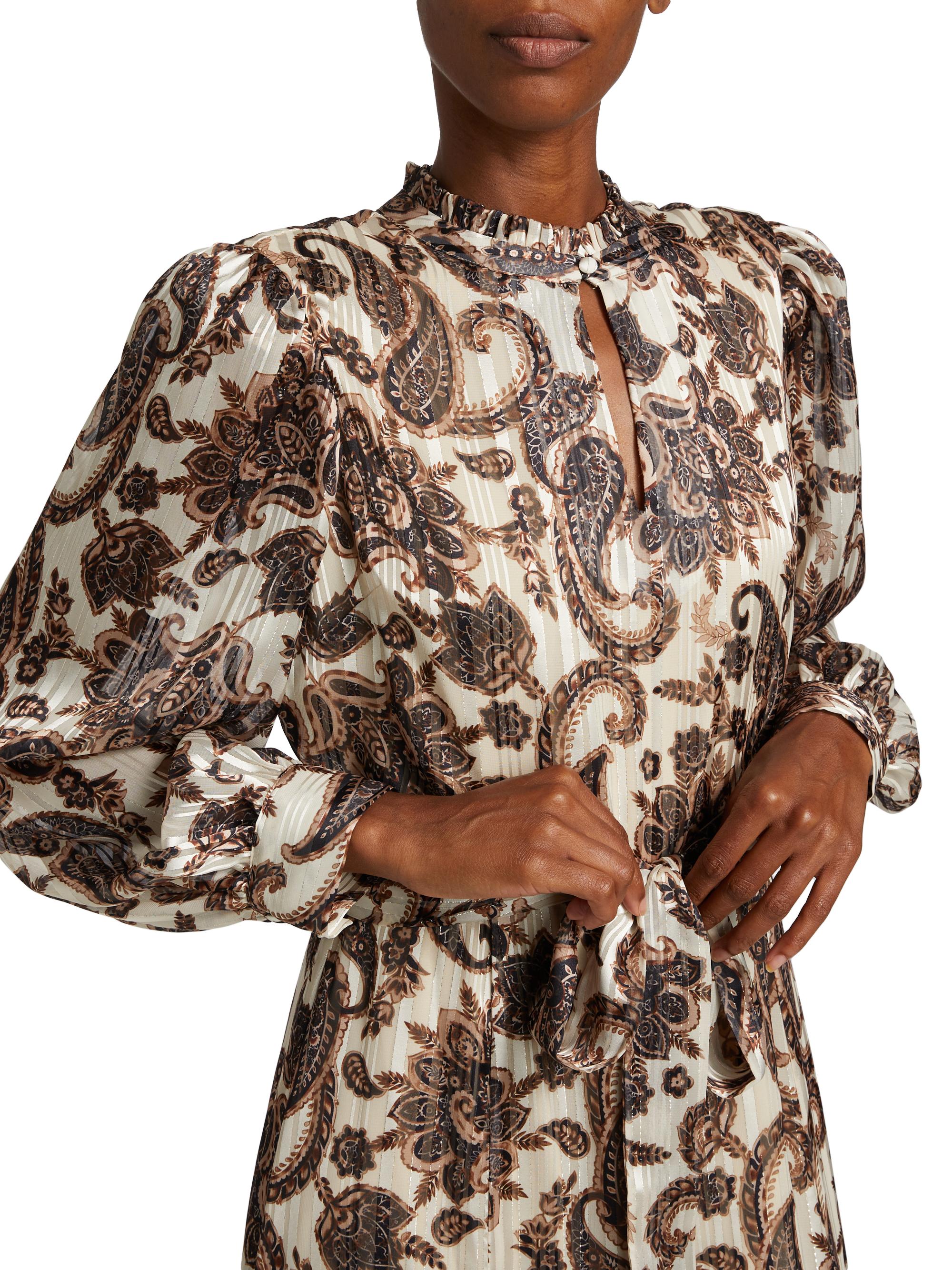 Elie Tahari Janice Paisley Fit & Flare Midi-Dress | Saks Fifth Avenue