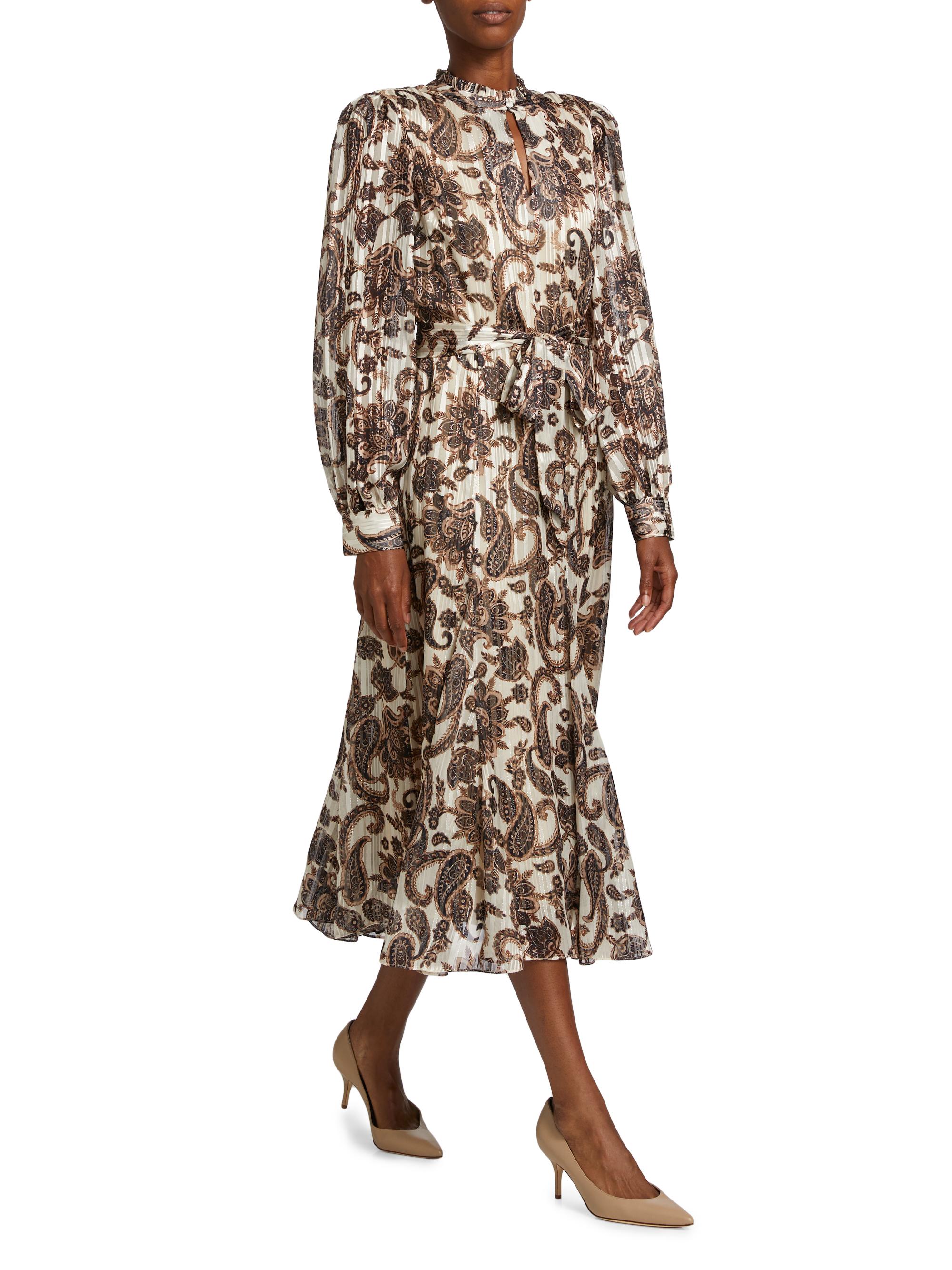 Elie Tahari Janice Paisley Fit & Flare Midi-Dress | Saks Fifth Avenue