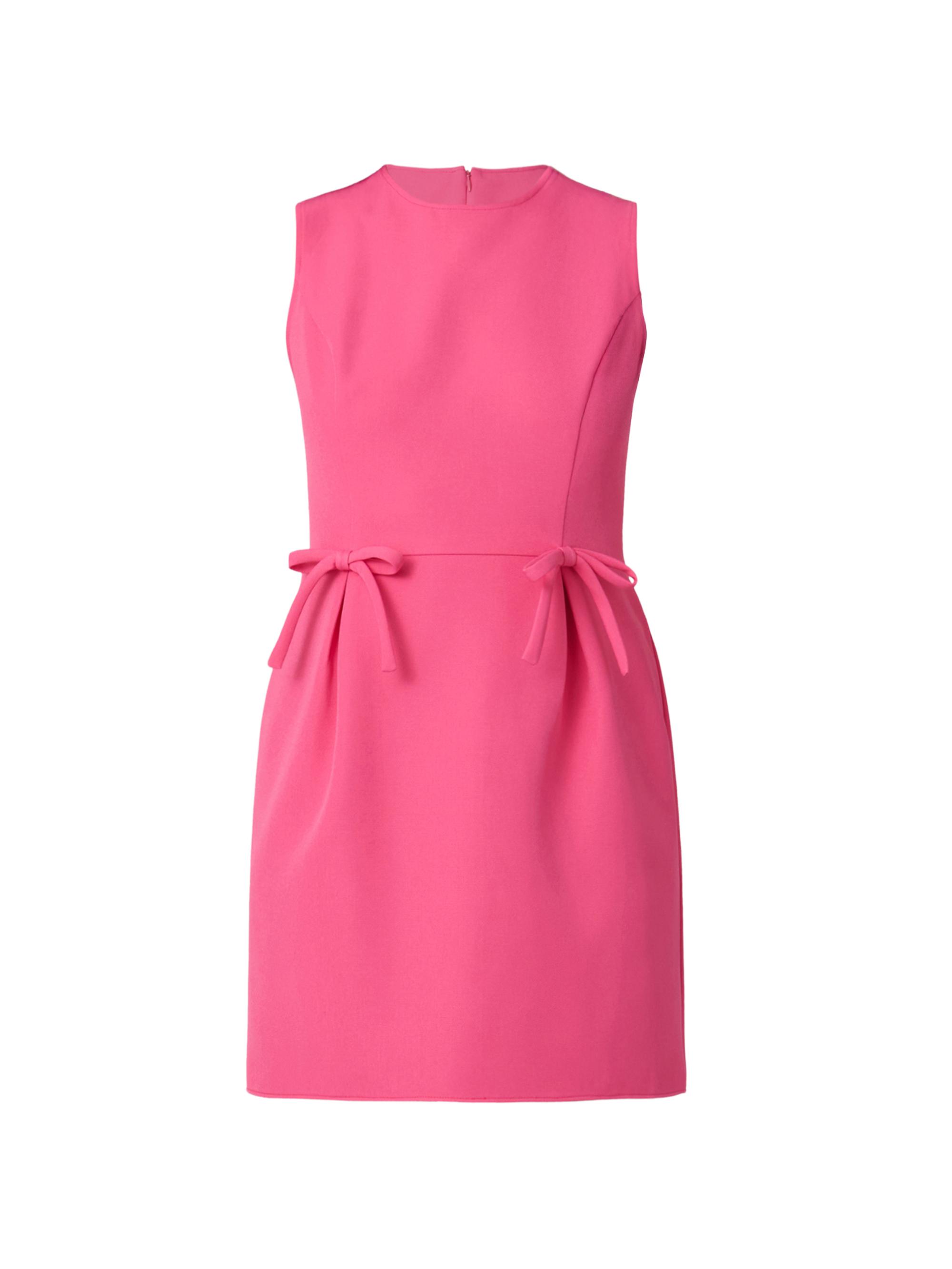 Shoshanna Women's London Crepe Bow Sleeveless Minidress - Rose