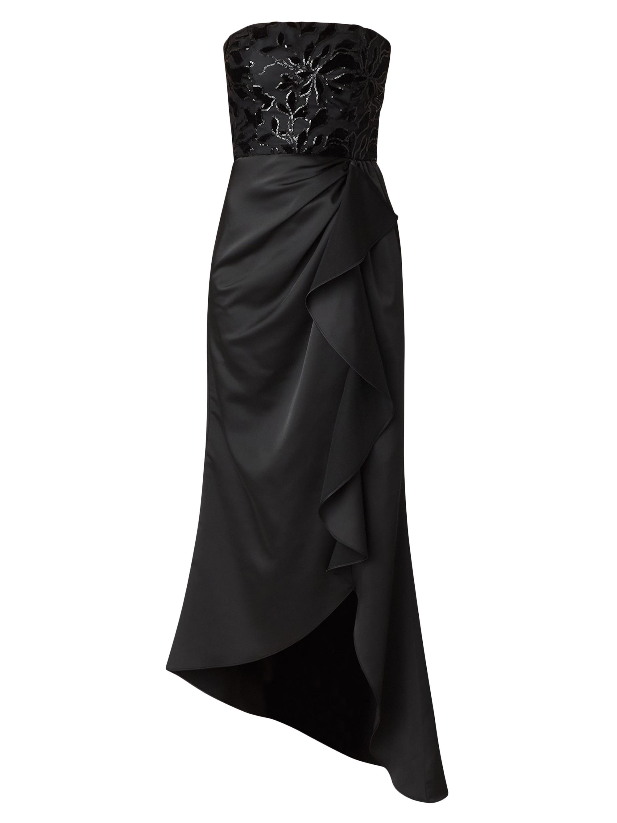 Shoshanna Women's Portia Sequin-Embellished Asymmetric Strapless Gown - Jet