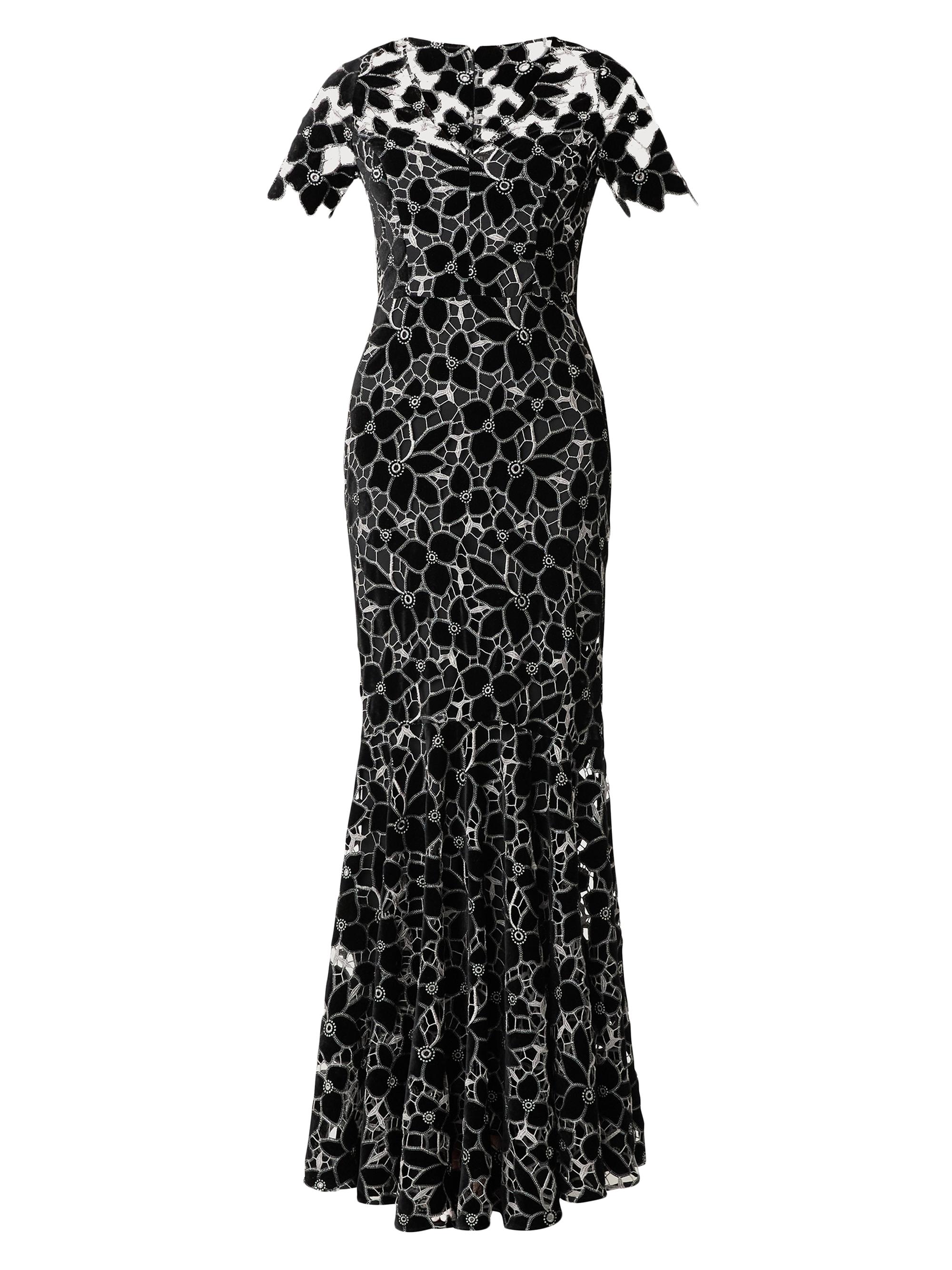 未使用✨ タダシショージ Lace & Crepe Gownドレス 黒 Tadashi Shoji Corded Lace Off-The-Shoulder Gown | Saks Fifth Avenue