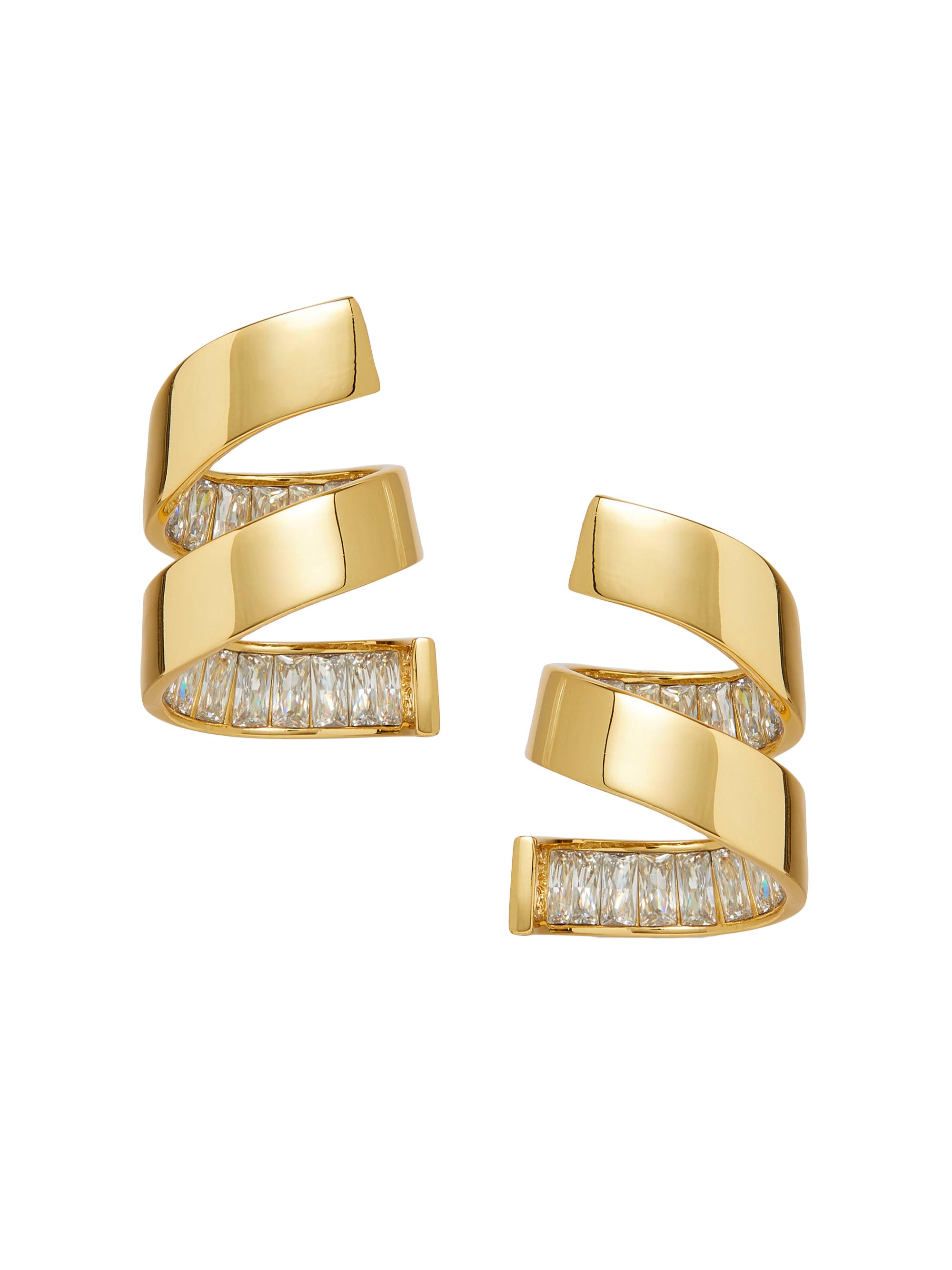 Lele Sadoughi Women's Pirouette Spiral 14K-Gold-Plated & Crystal Earrings - Gold