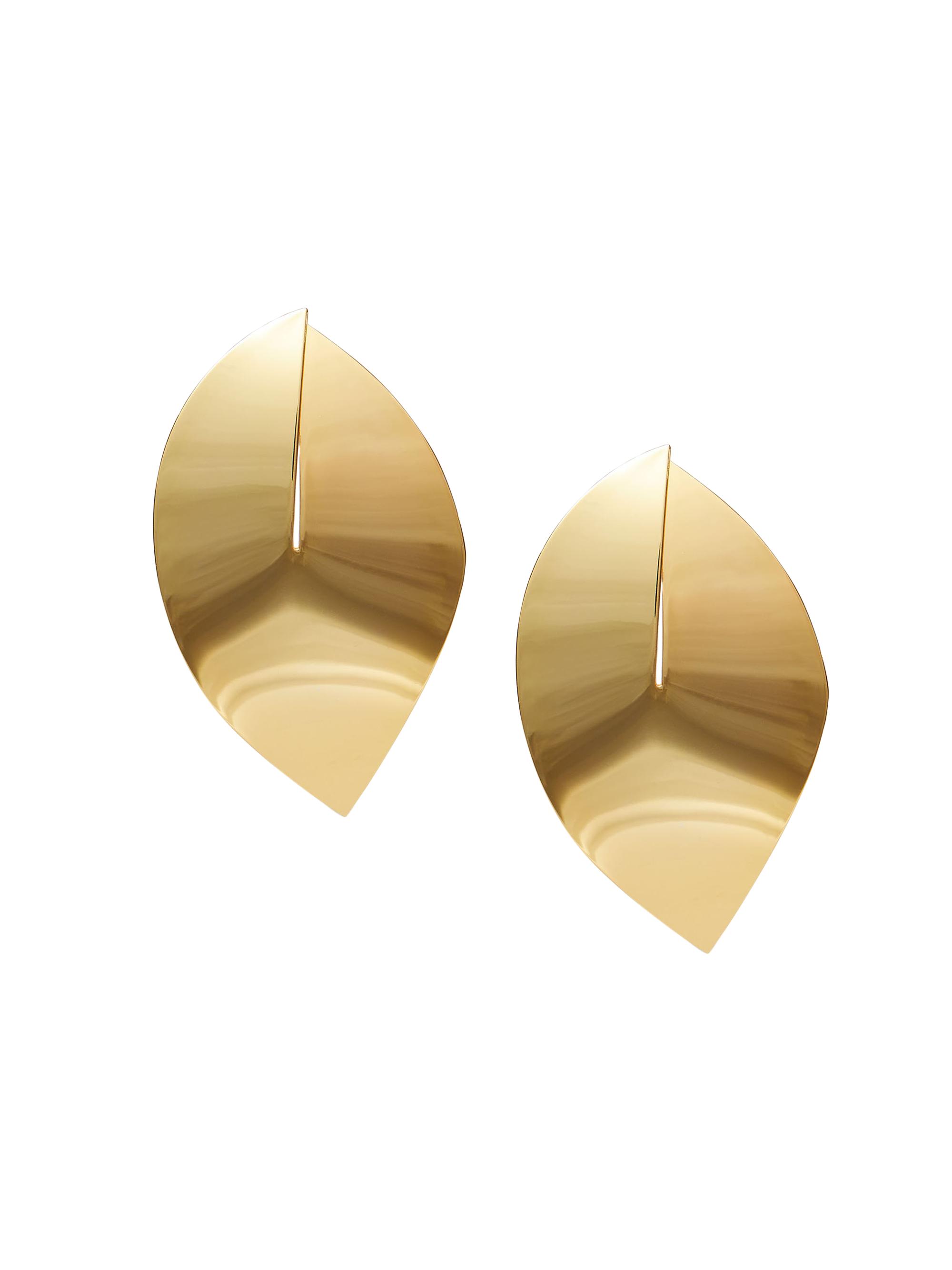 Lele Sadoughi Women's Deco Feather 14K-Gold-Plated Earrings - Gold