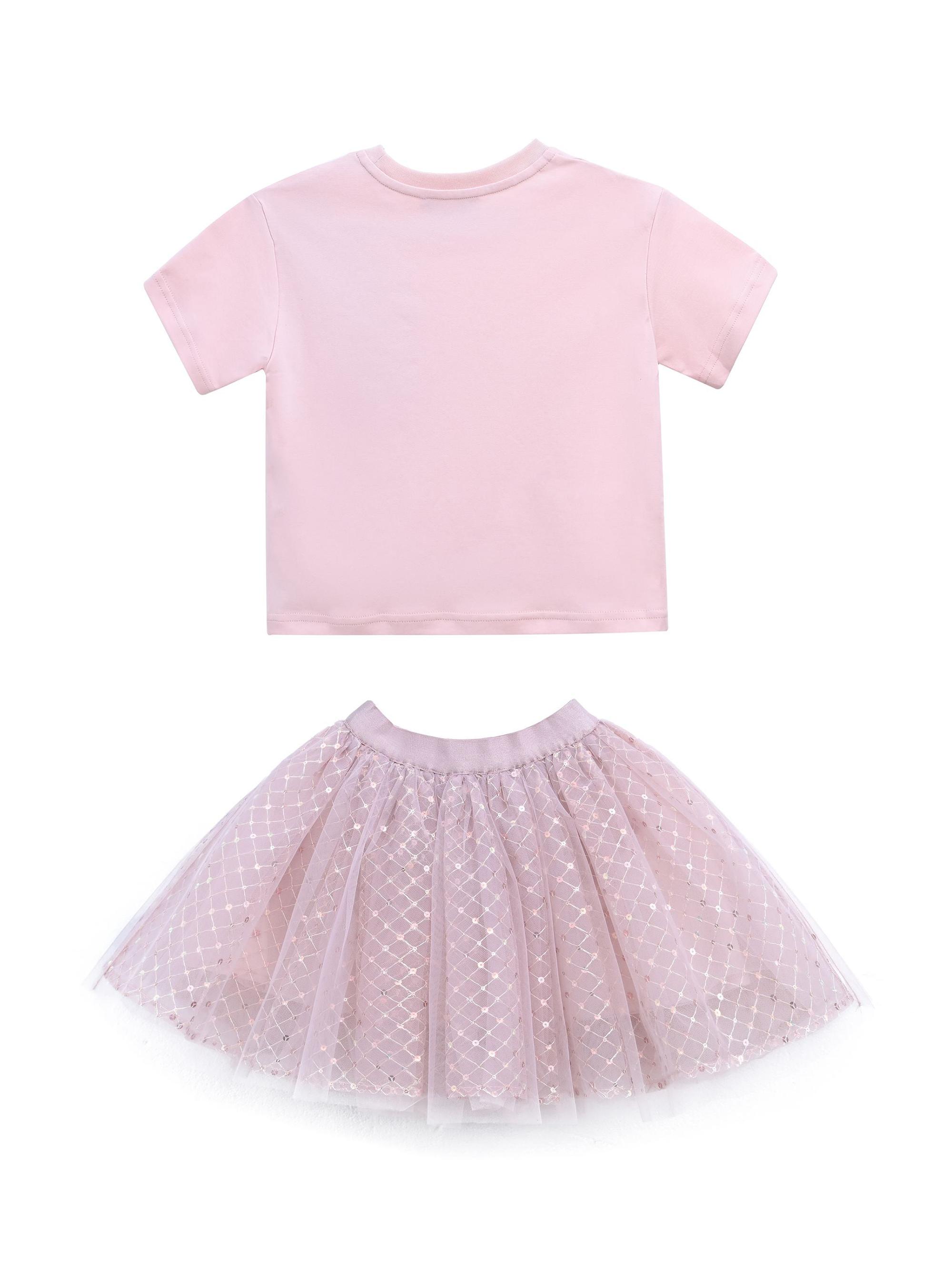 Mimi Tutu Little Girl's & Girl's Glimmer Applique Outfit - Pink