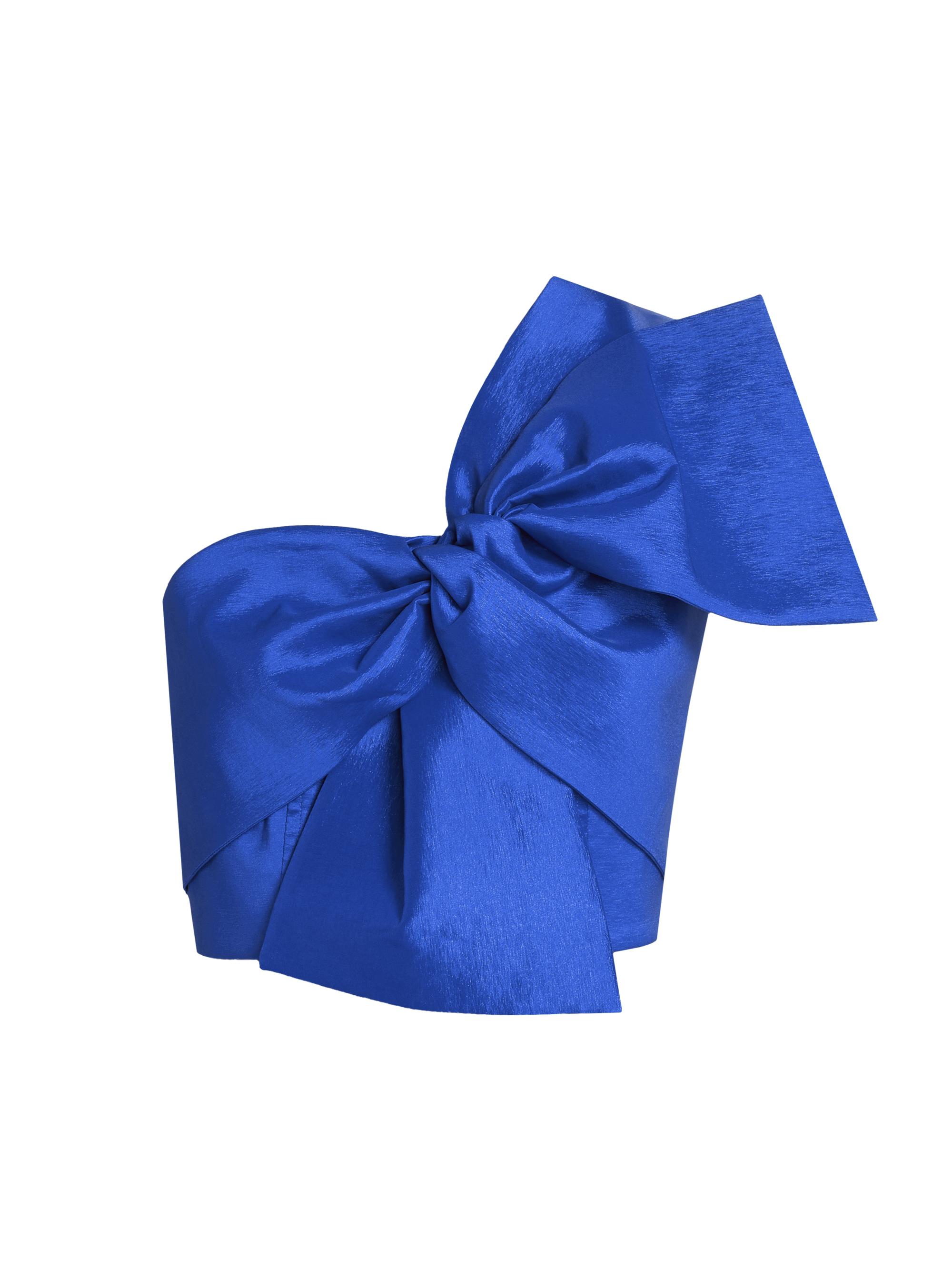 Milly Women's Laney Bow Cropped Top - Blue