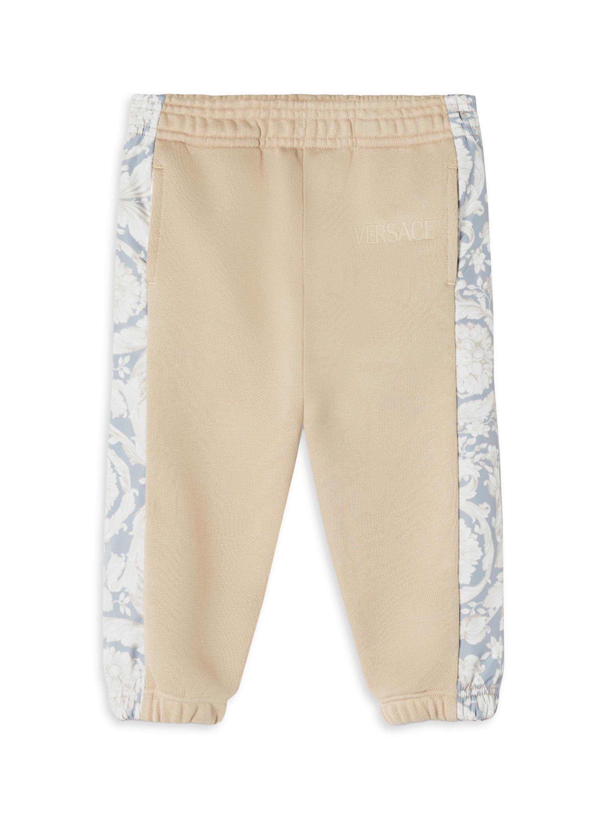 Versace Baby Boy's, Little Boy's & Boy's Barocco  Embroidered Sweatpants - Sand Concrete Bone