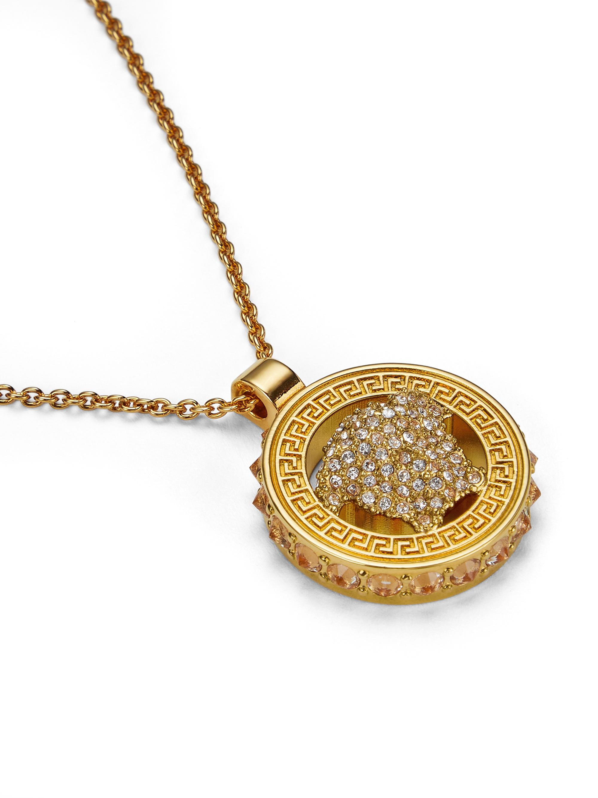 Versace Goldtone Medusa Pendant Necklace Saks Fifth Avenue