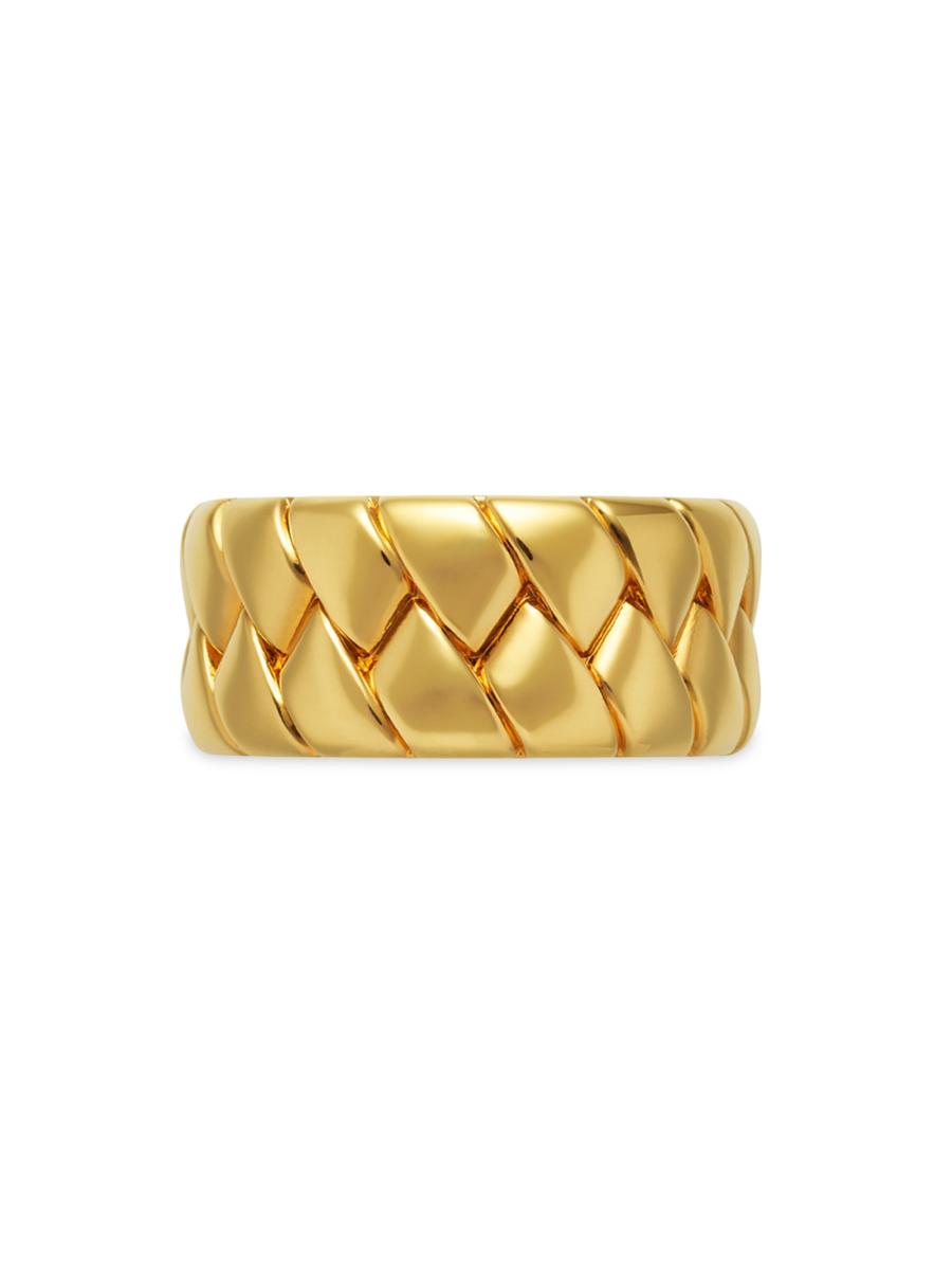 Versace Goldtone Woven Band Ring | Saks Fifth Avenue