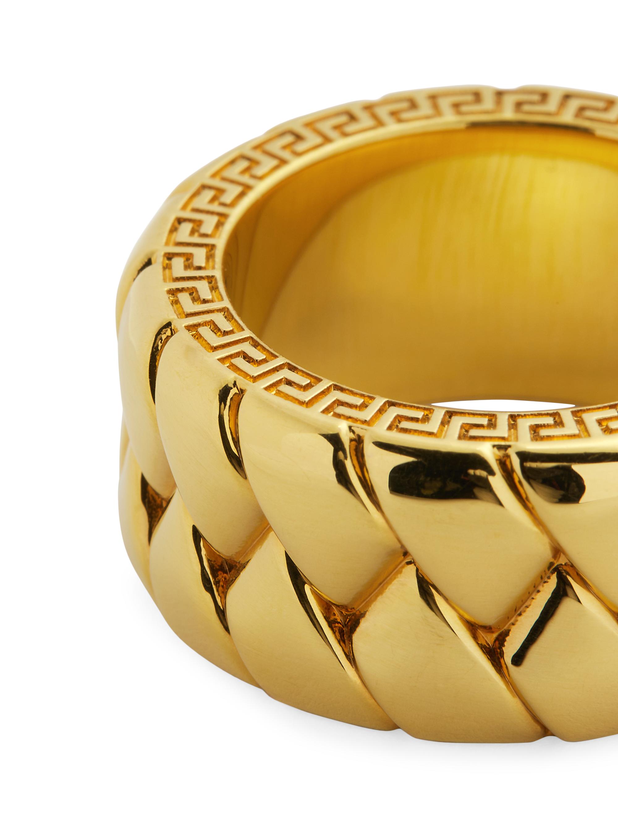 Versace Goldtone Woven Band Ring | Saks Fifth Avenue