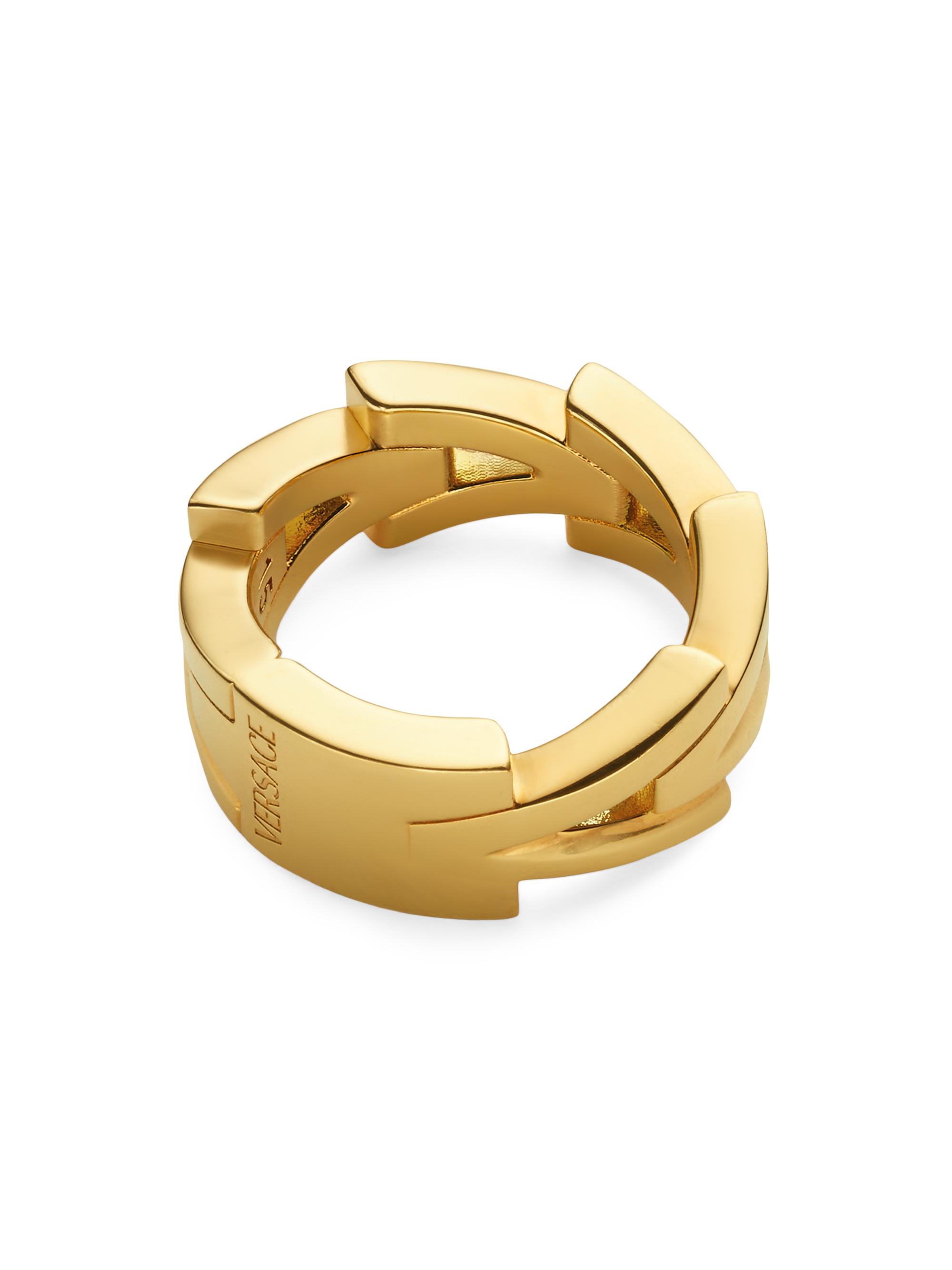 VERSACE ゴールドリング Versace Nuts & Bolts Goldtone Ring | Saks Fifth Avenue