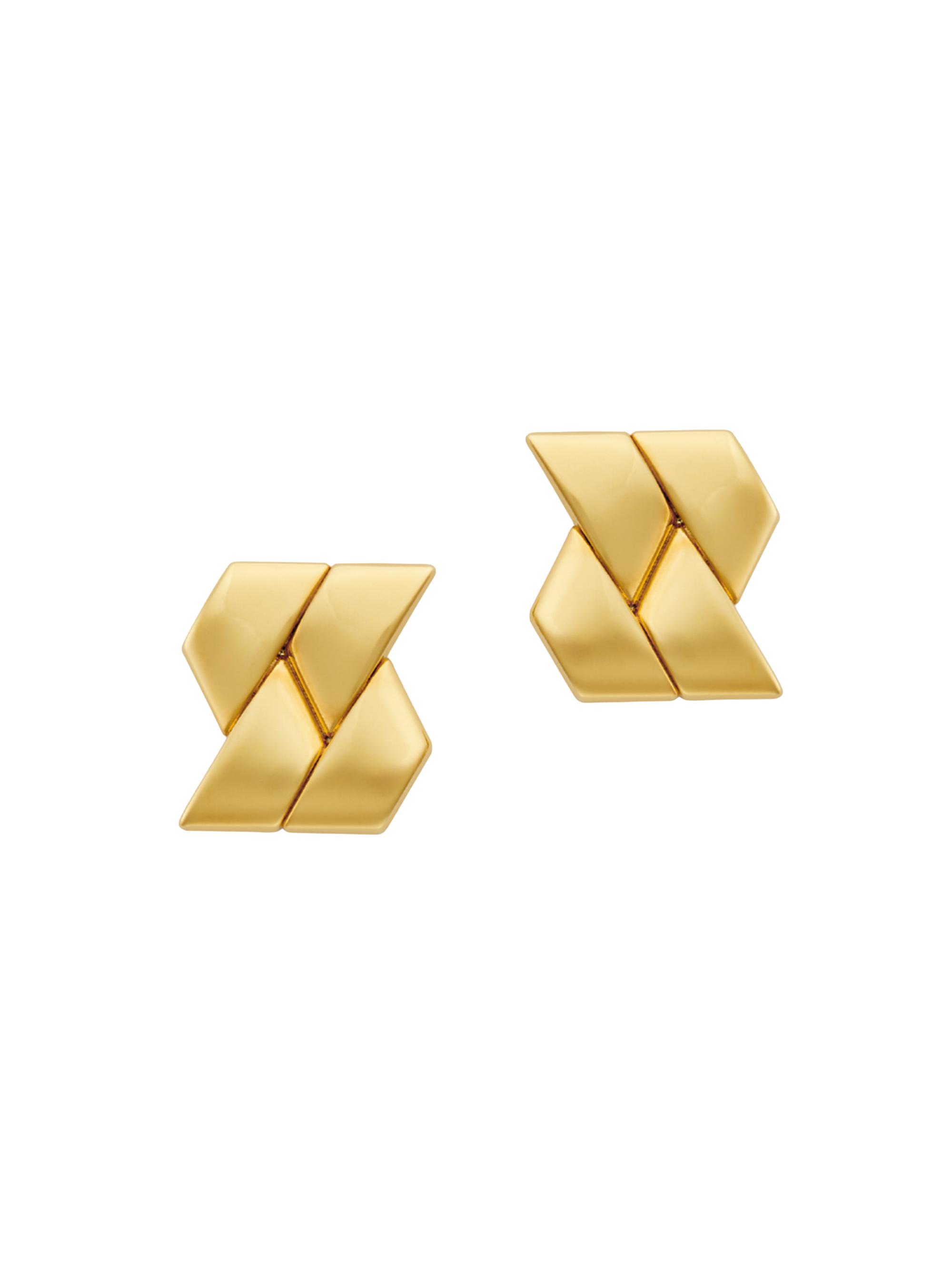 Versace Women's Bind Chain Goldtone Stud Earrings -  Gold
