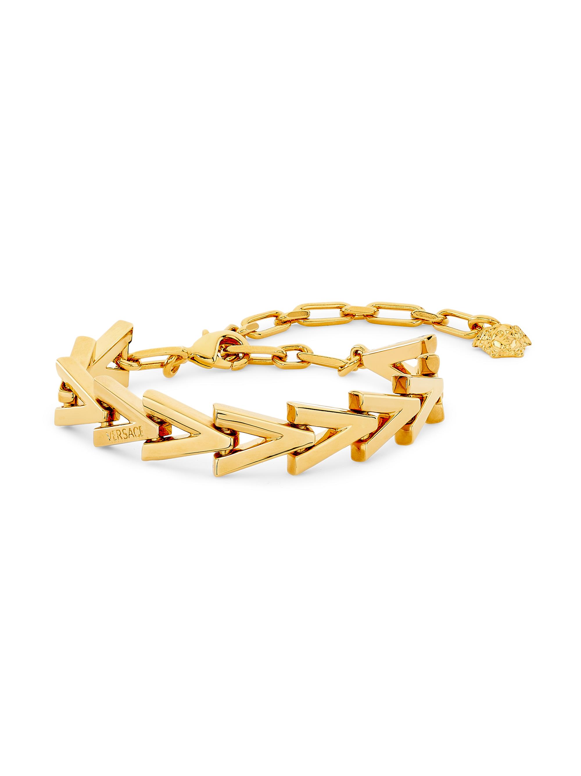 Versace Women's Goldtone V-Link Chain Bracelet -  Gold