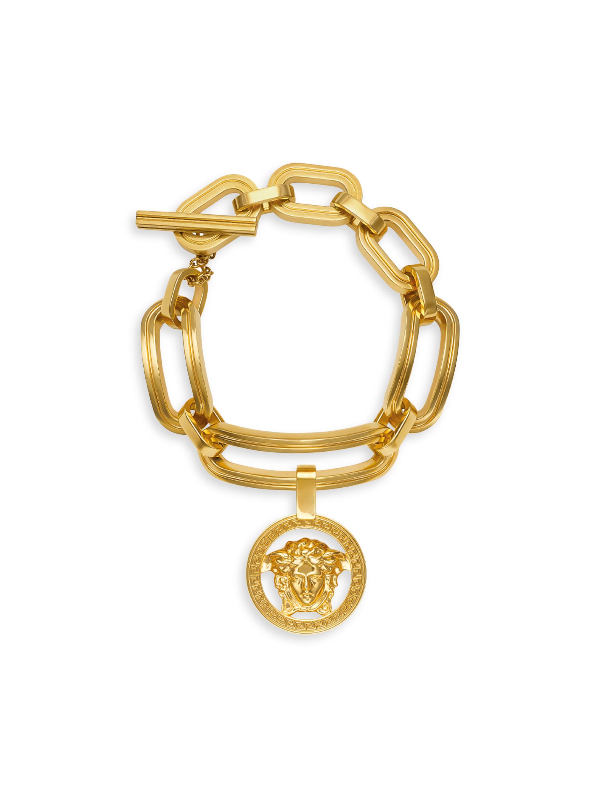 Versace Women's Goldtone Medusa Chain Bracelet -  Gold