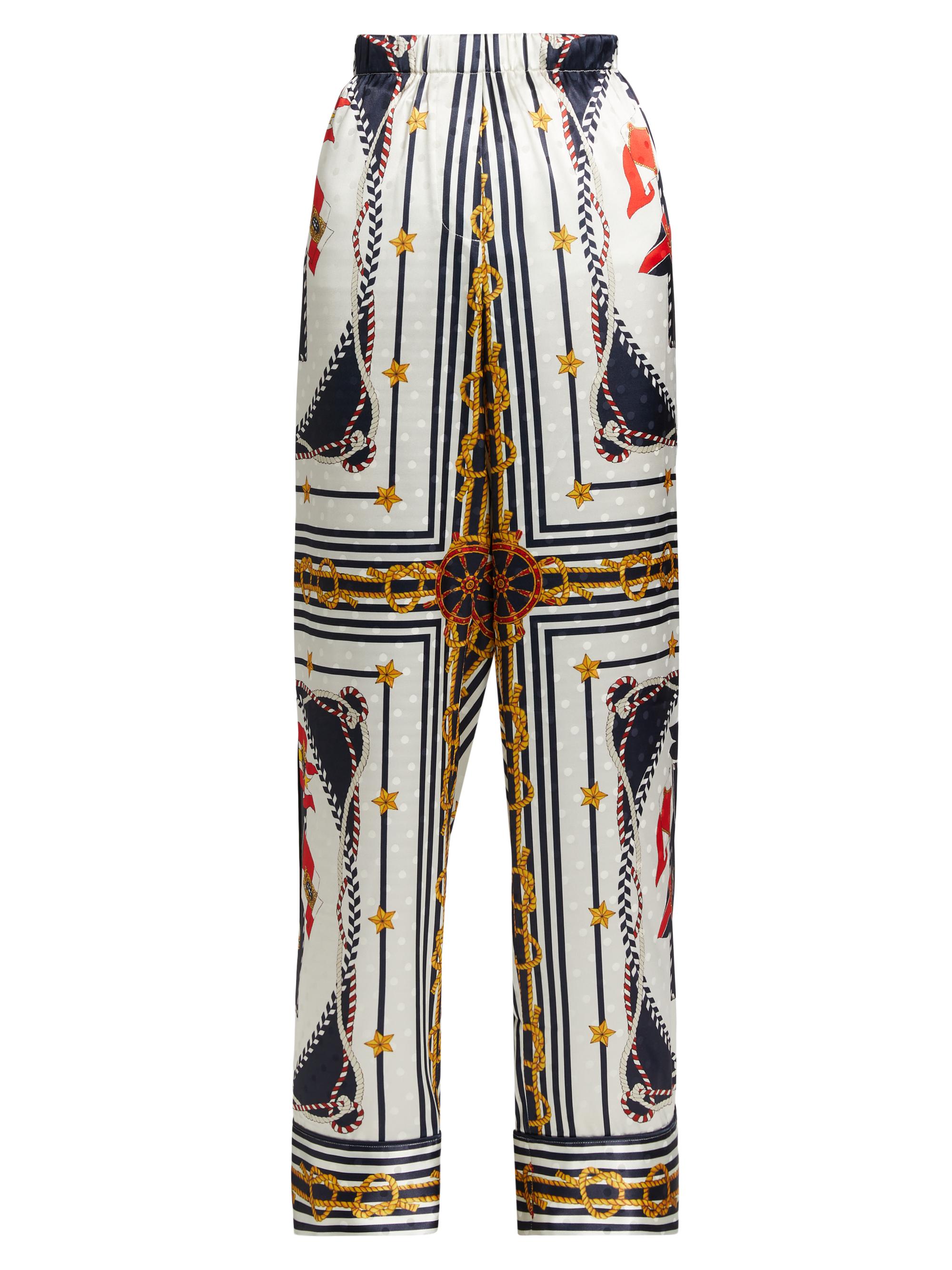 Ronny Kobo Women's Dora Satin Pants - Multi Scarf