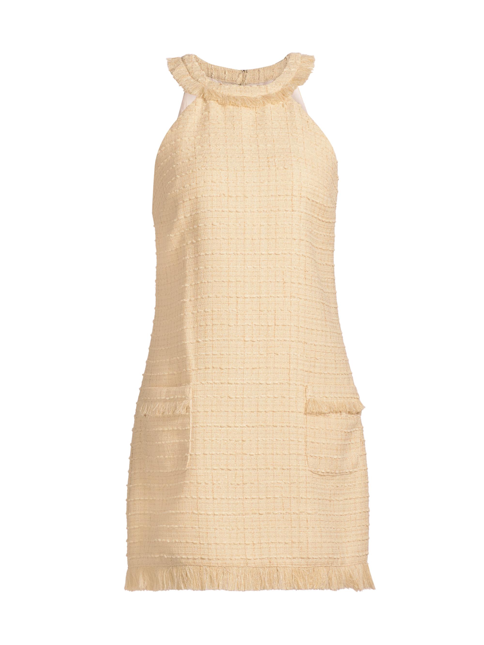 Amanda Uprichard Women's Andrea Tweed Minidress - Beige