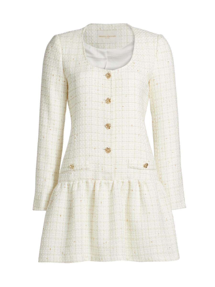 新品✨Randy Asymmetry buckle tweeddress M Asymmetry buckle tweed dress – Randy