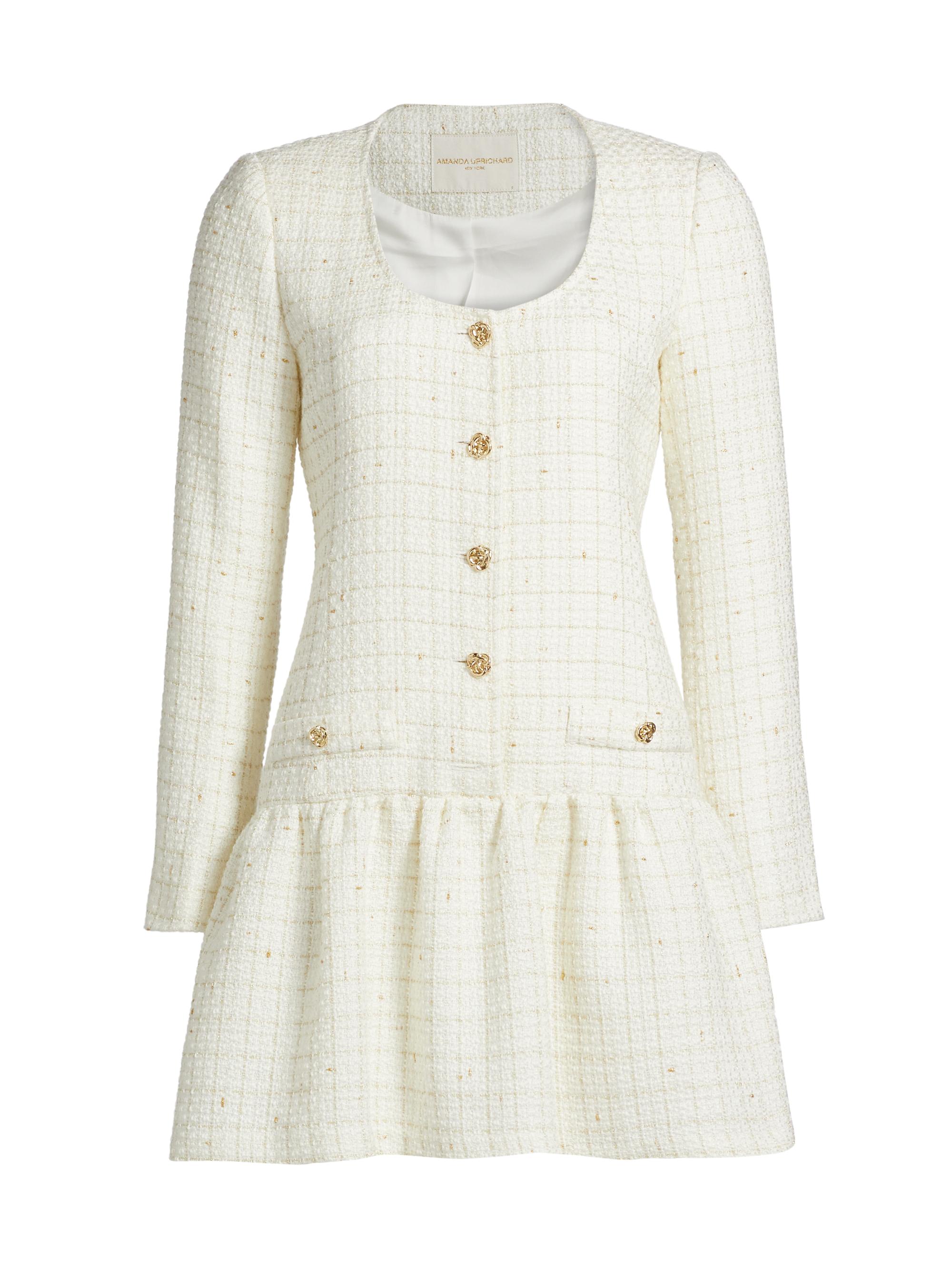 新品✨Randy Asymmetry buckle tweeddress M Randy Asymmetry buckle tweed dress