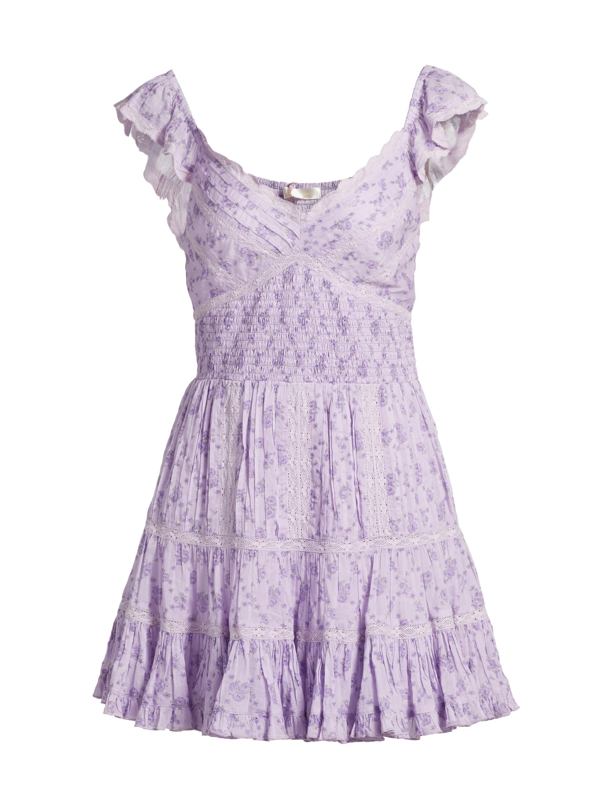 LoveShackFancy Women's Victorian Presline Minidress - Lilac