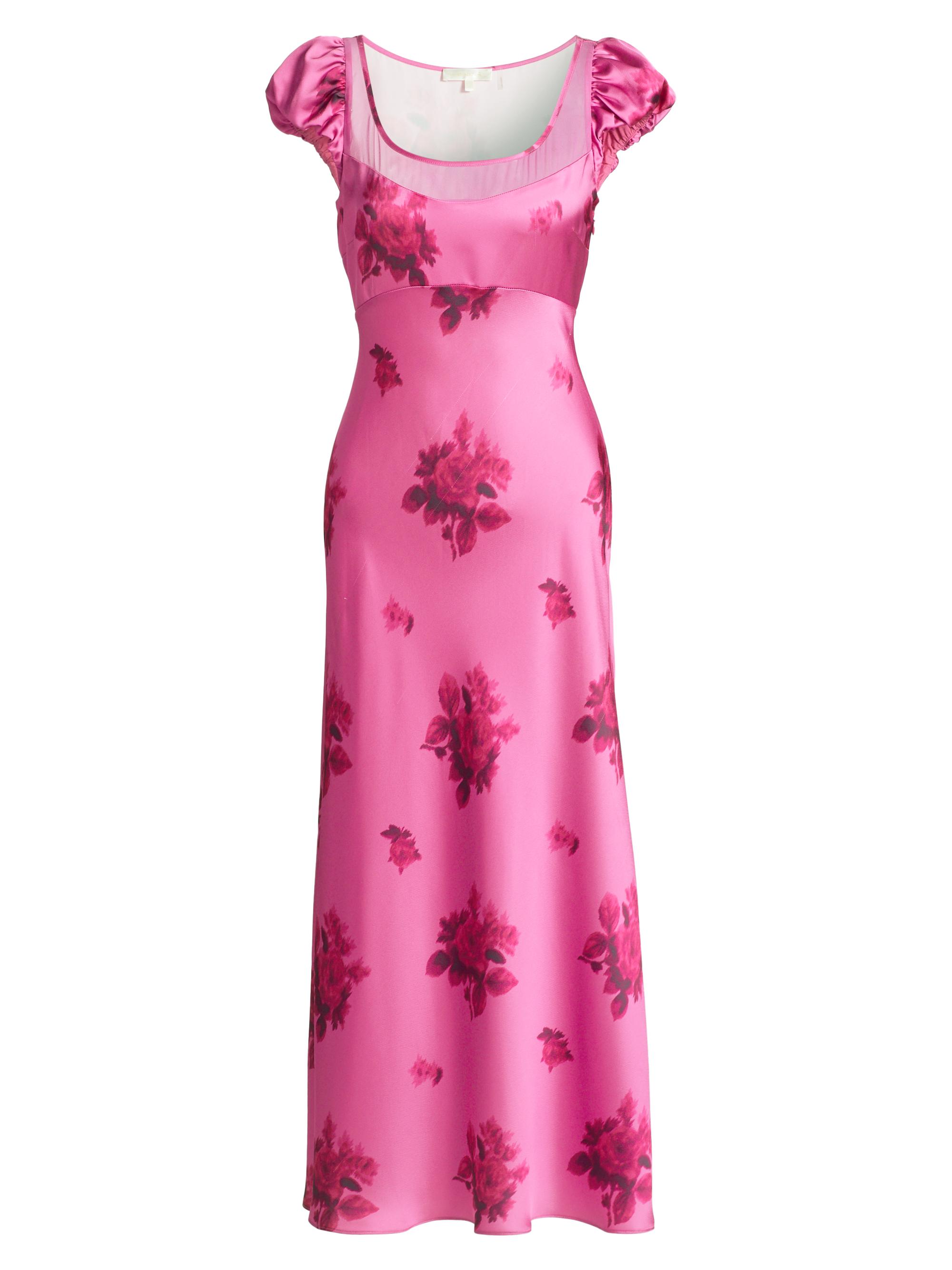 LoveShackFancy Women's Renaissance Rainfall Charm Joelette Midi-Dress - Raspberry Rose