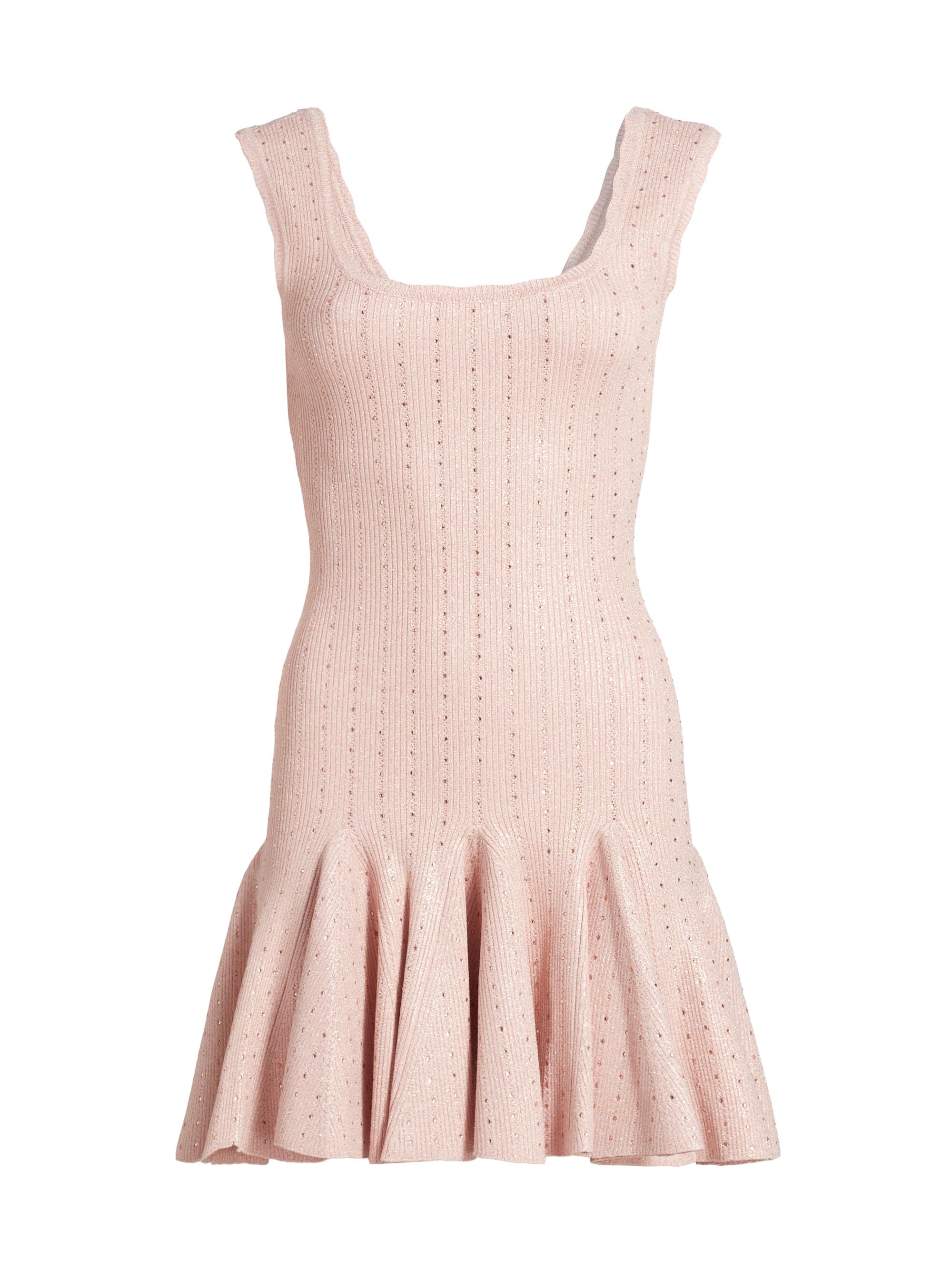 LoveShackFancy Maryanne Pointelle-Knit Minidress | Saks Fifth Avenue