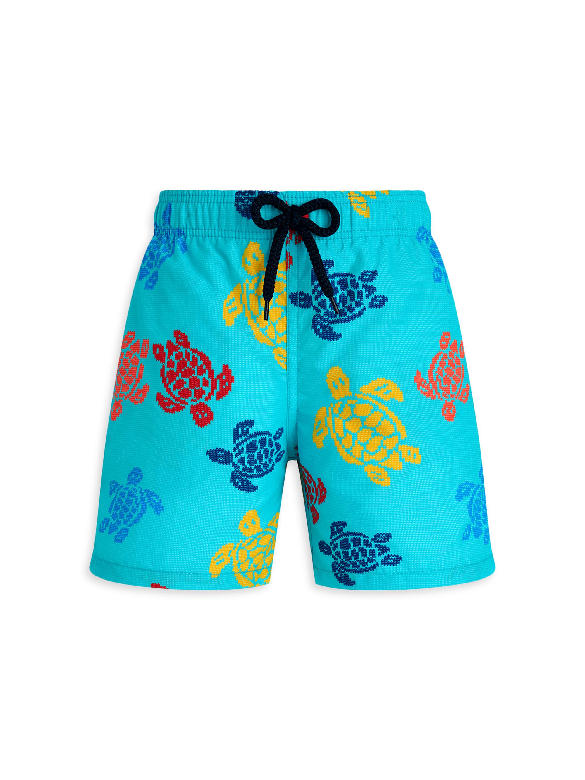 Vilebrequin Little Boy's & Boy's Ronde Des Tortues Swim Shorts - Blue