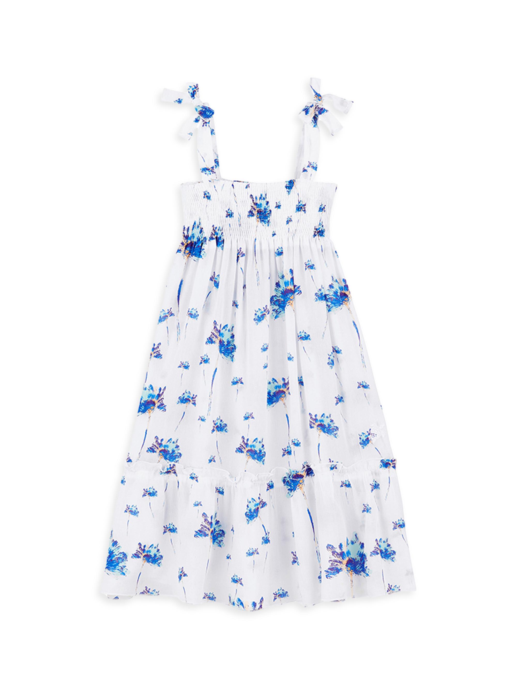 Vilebrequin Little Girl's & Girl's Herbier Voile Dress - White Multi