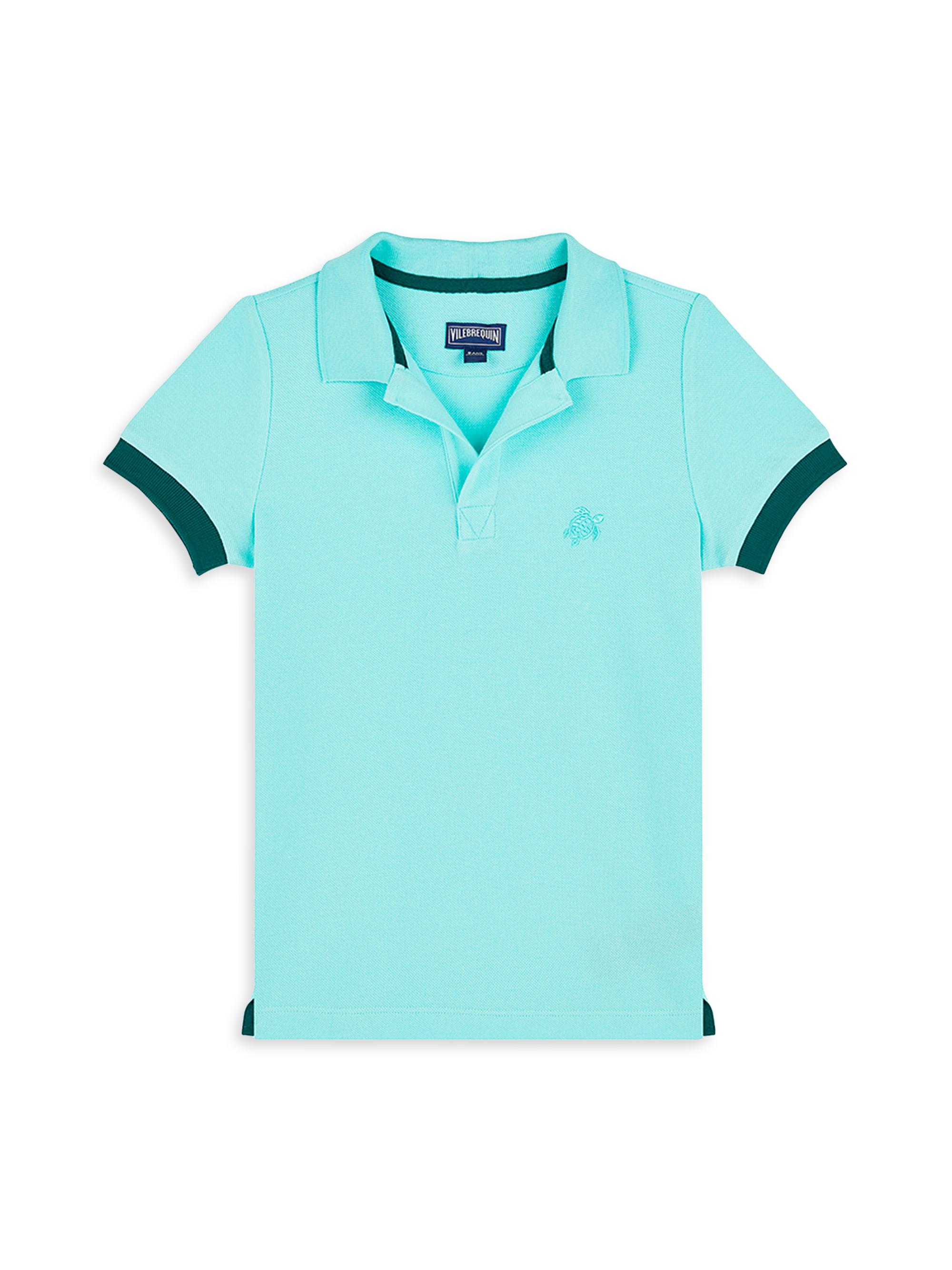Vilebrequin Little Boy's & Boy's Piqué Polo Shirt - Lagoon