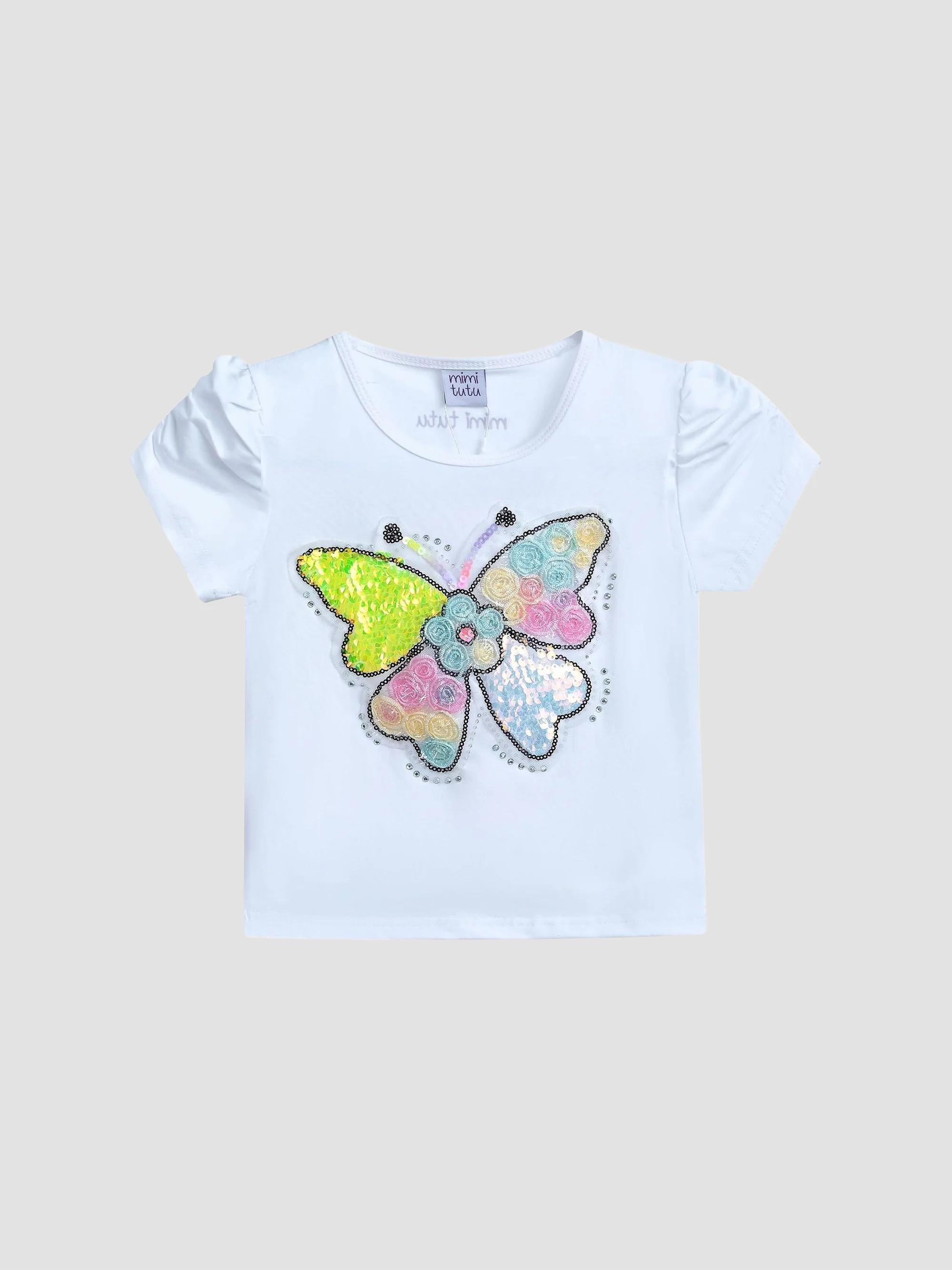 Mimi Tutu Girl's Baby Girl's, Little Girl's & Girl's Butterfly T-Shirt - White - Size 12 Months