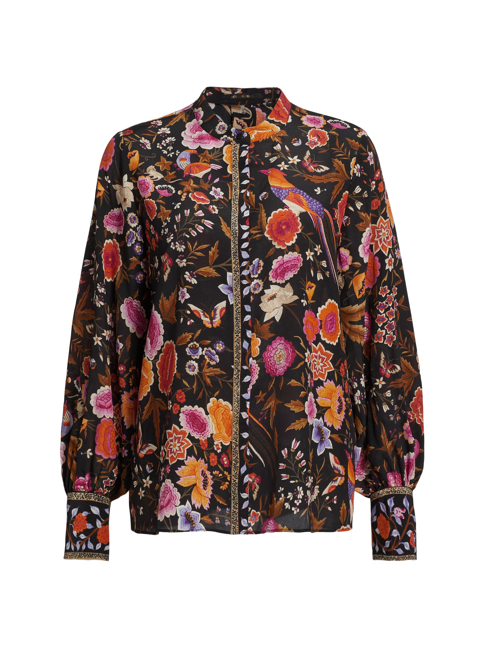 Kobi Halperin Women's Fionna Floral Silk Blouse - Black Multi