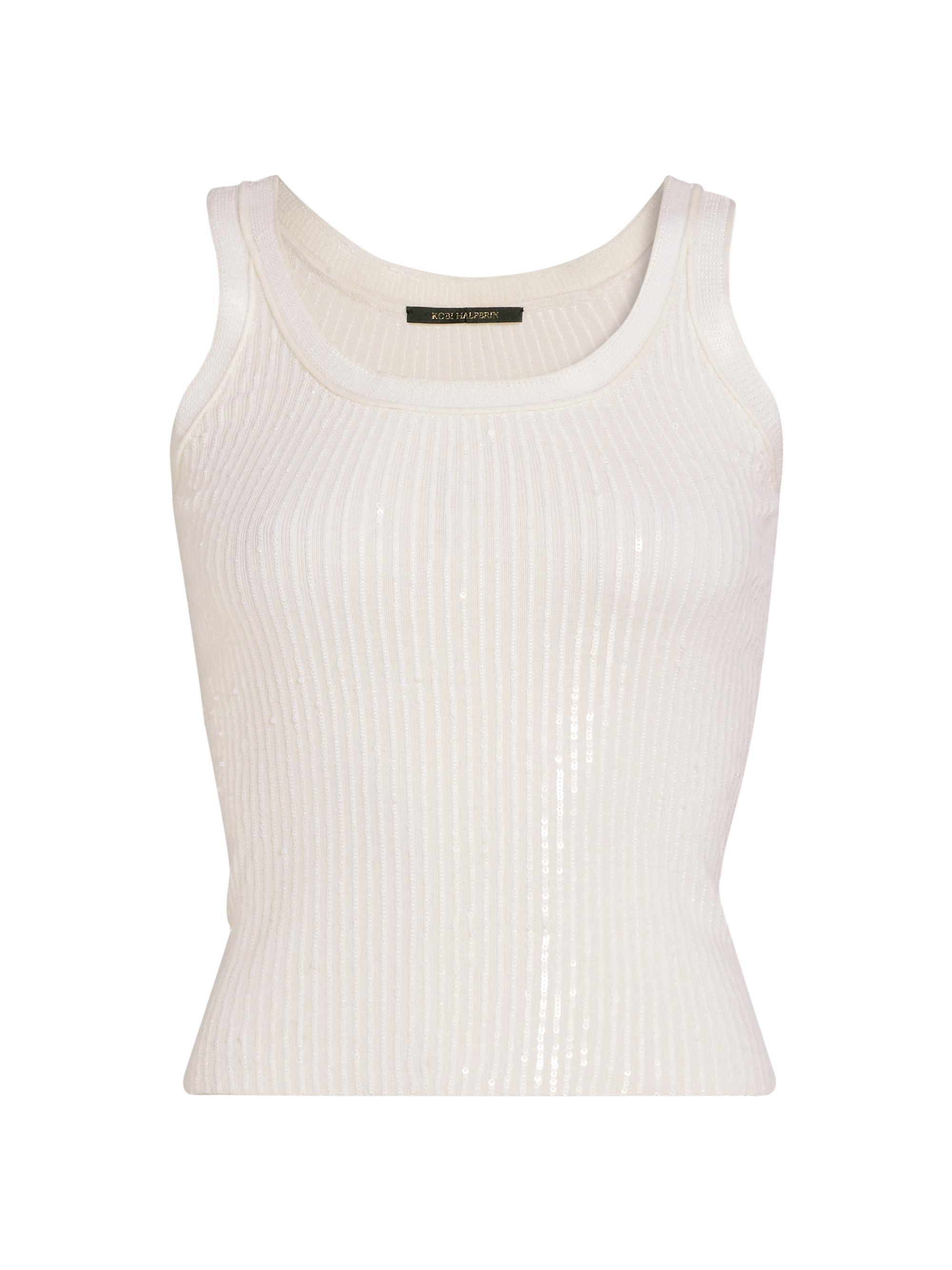 Kobi Halperin Women's Isla Sequined Wool Crop Tank -