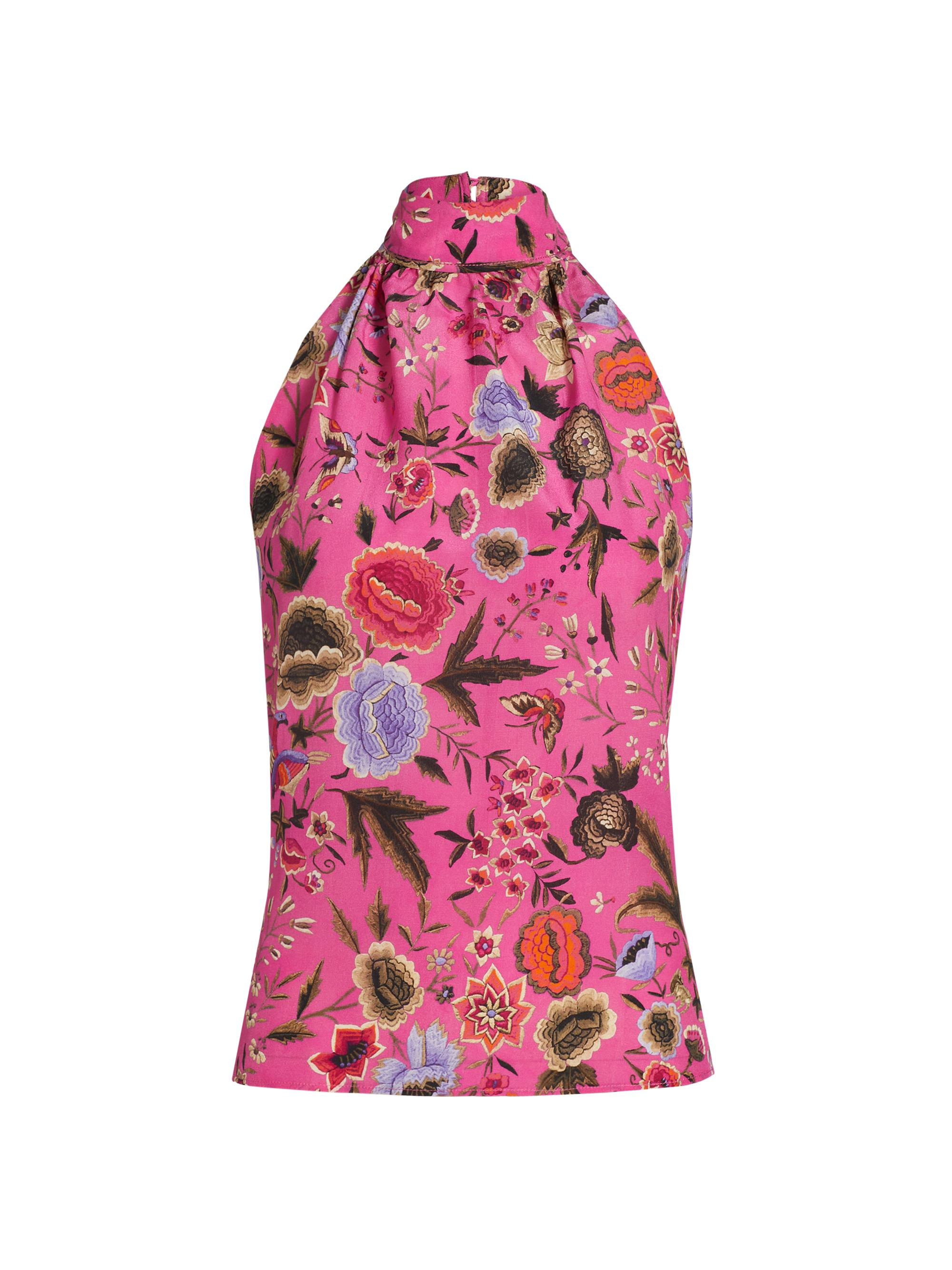 Kobi Halperin Women's Madison Floral Silk Sleeveless Blouse - Pink Multi