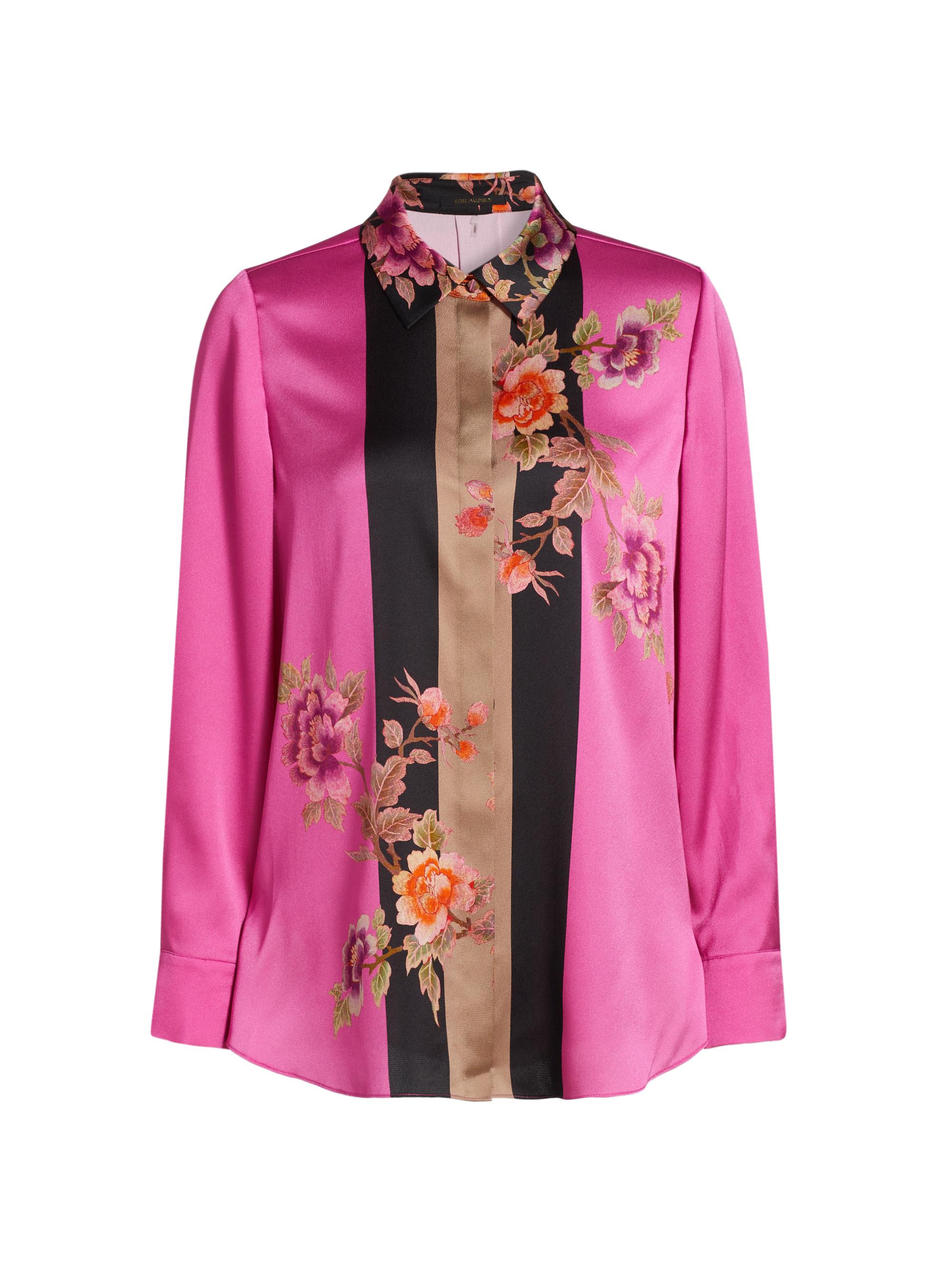 Kobi Halperin Women's Sabrina Floral Satin Blouse - Pink Multi