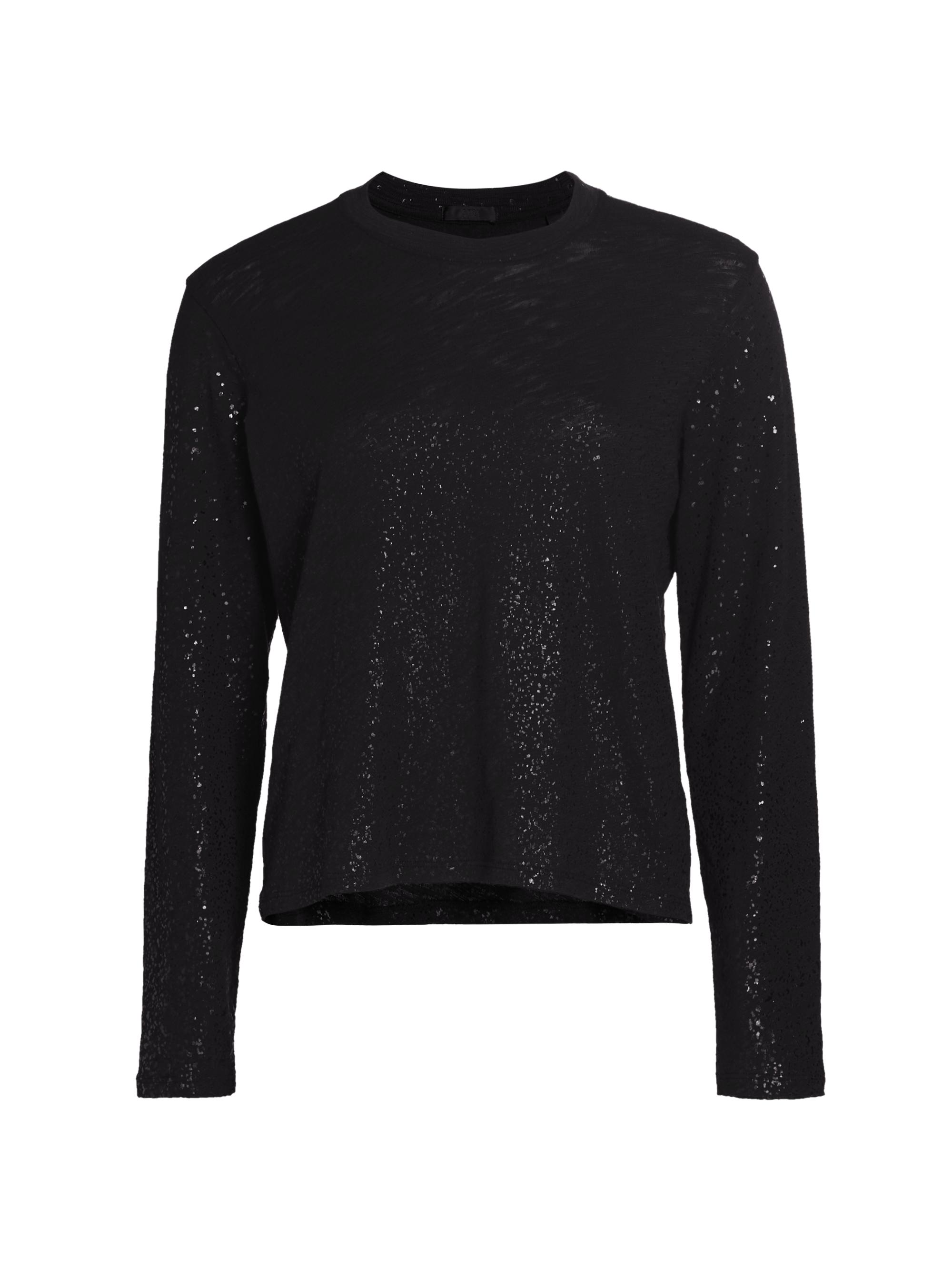 ATM Anthony Thomas Melillo Women's Foiled Slub Cotton Shirt - Black