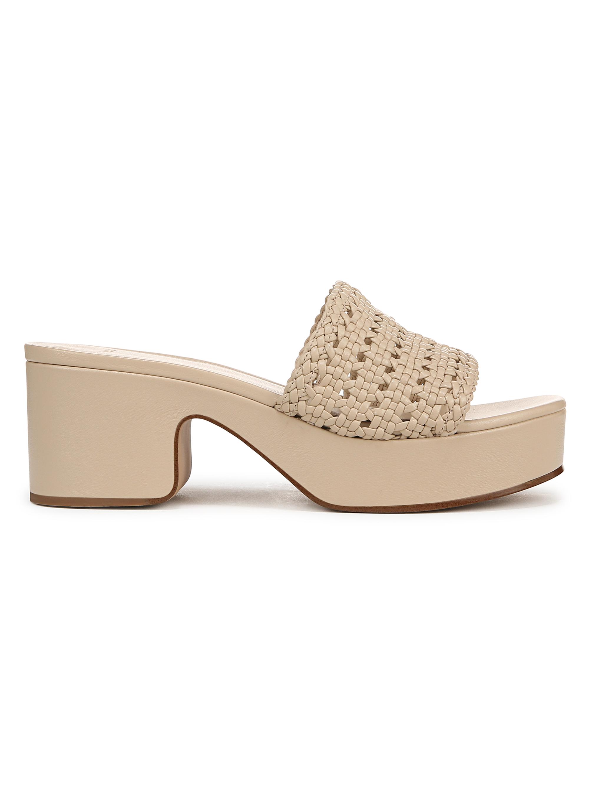 Vince Women's Margo Woven Leather Slides - Birch Sand  Sandals