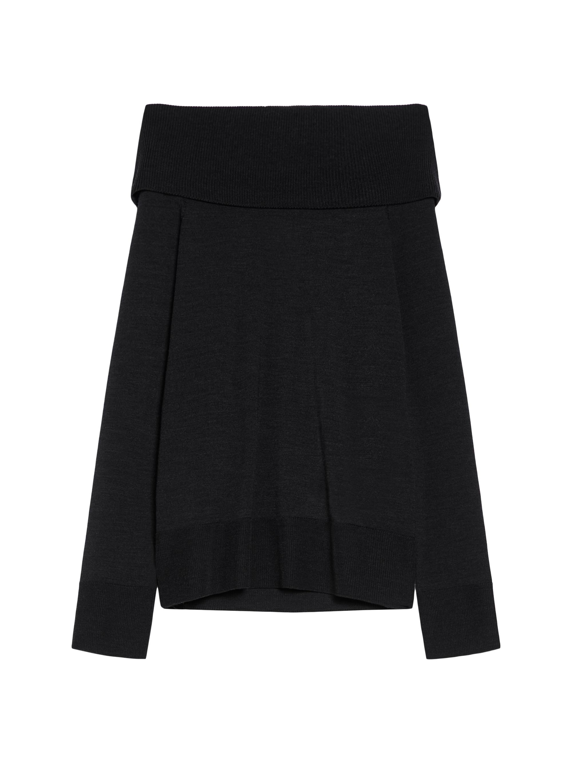 Max Mara Leisure Women's Rivetto Off-The-Shoulder Wool Sweater - Dark Grey