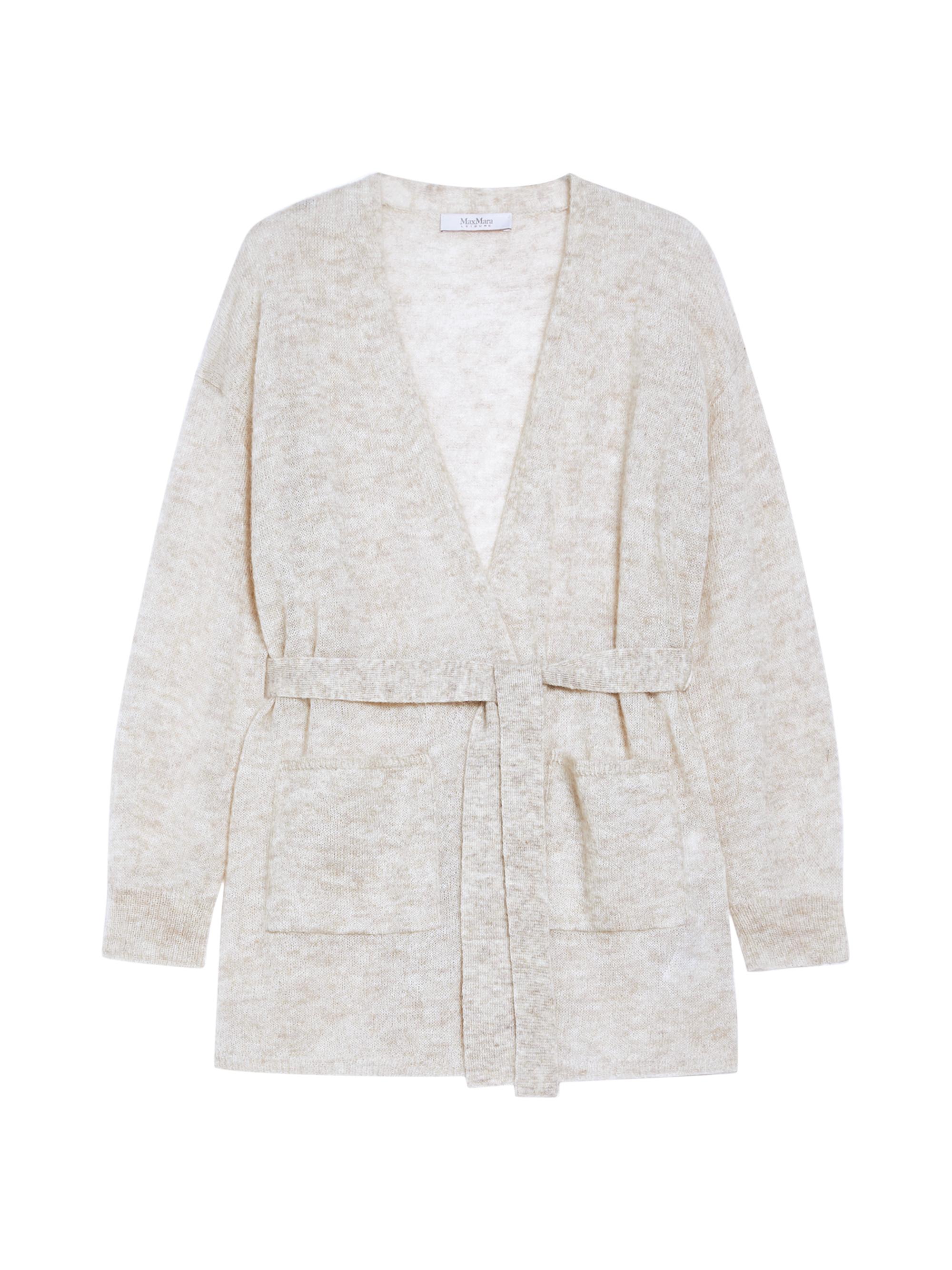 MM Max Mara Women's Visino Tie-Waist Cardigan - Beige