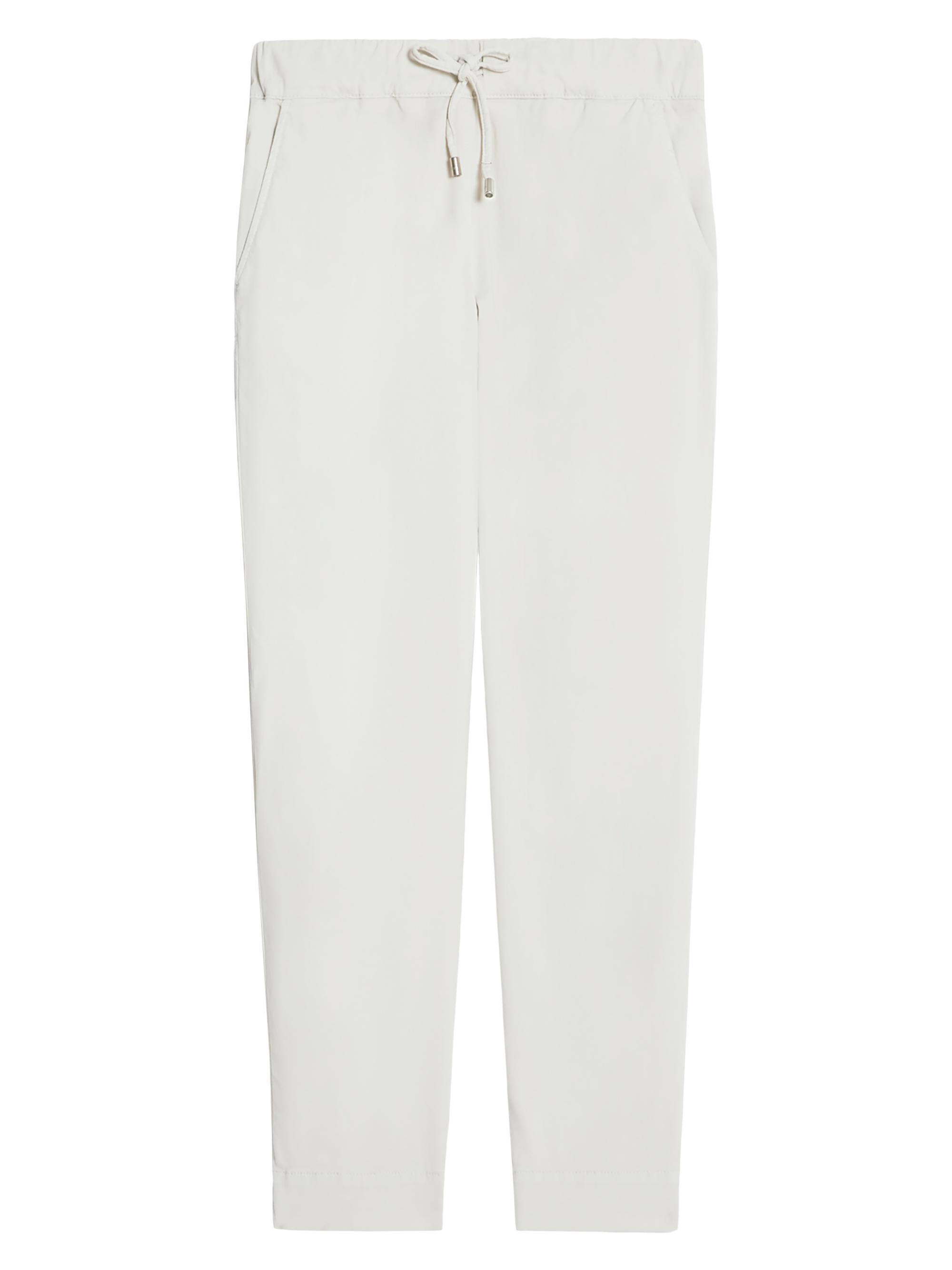 MM Max Mara Women's Terreno Stretch Cotton Pants - Pearl Grey