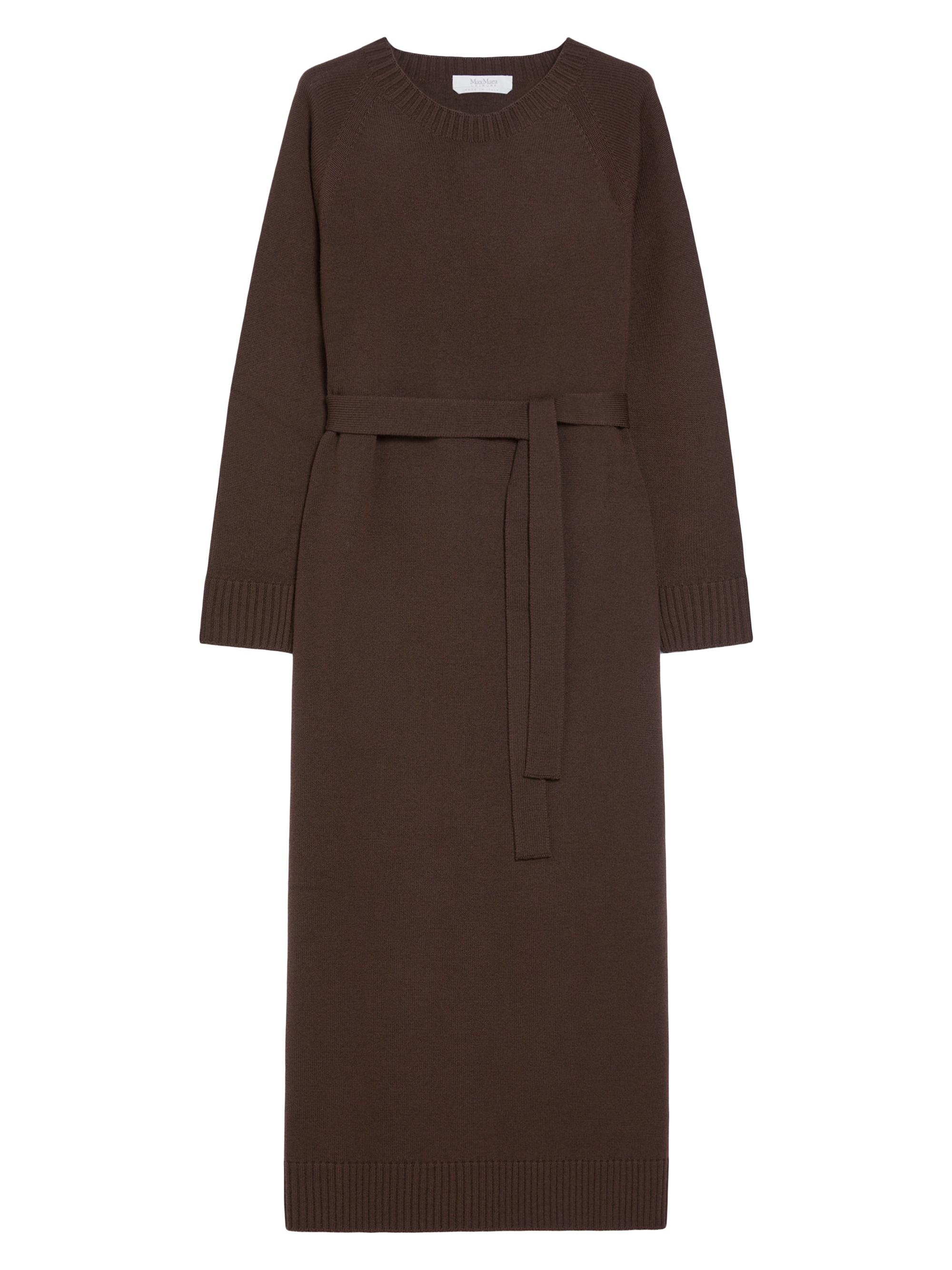 MM Max Mara Women's Scrivia Wool Knit Midi-Dress - Brown
