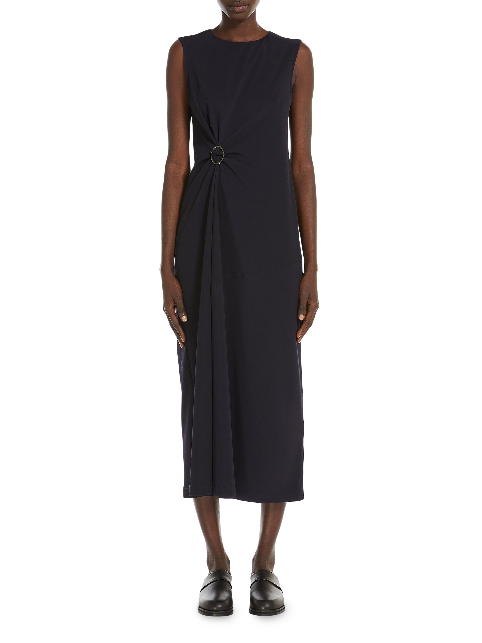 MM Max Mara Women's Losanna Gathered Jersey Sleeveless Midi-Dress - Navy