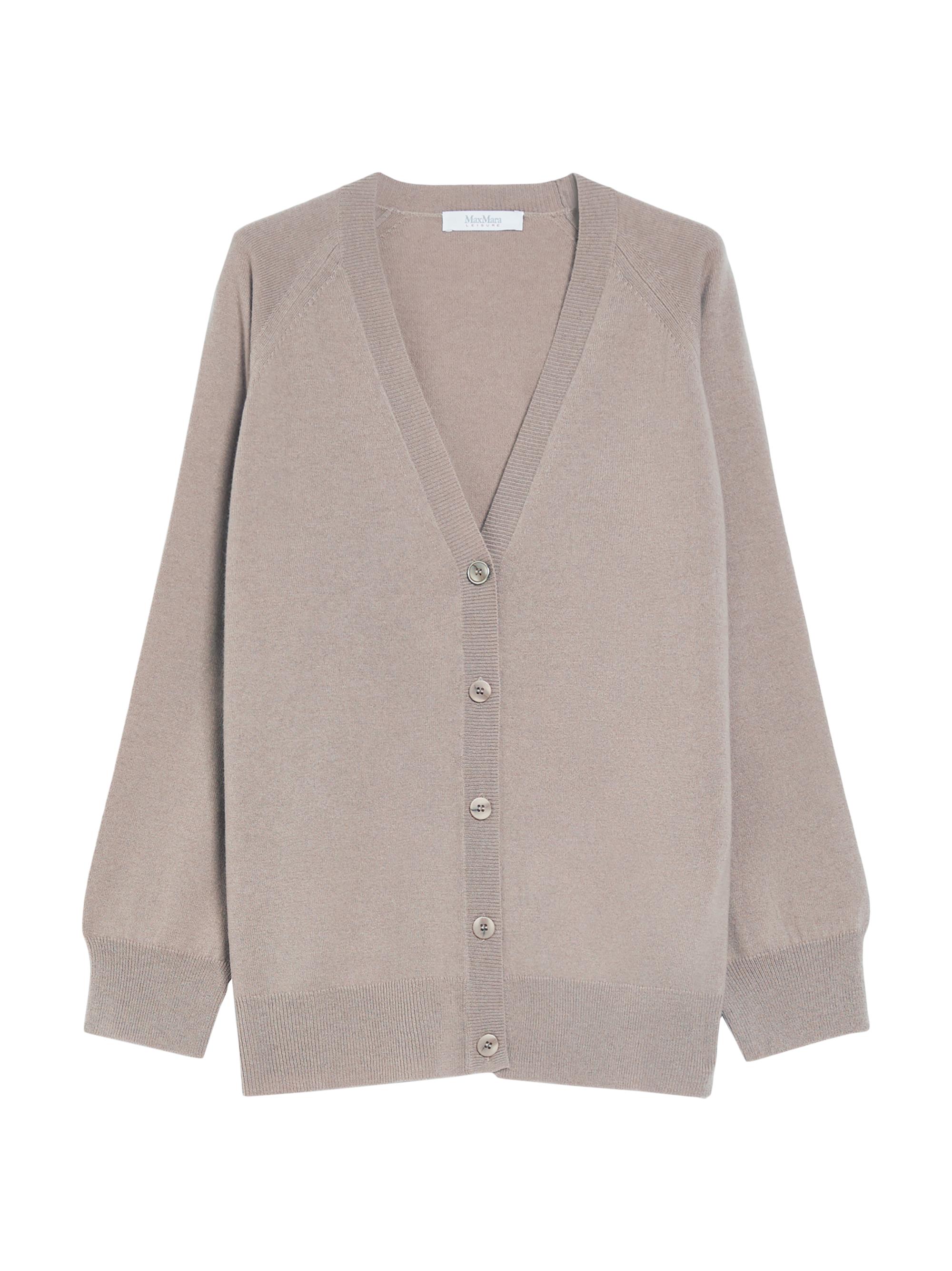 MM Max Mara Women's Ampezzo Wool-Blend V-Neck Cardigan - Turtledove