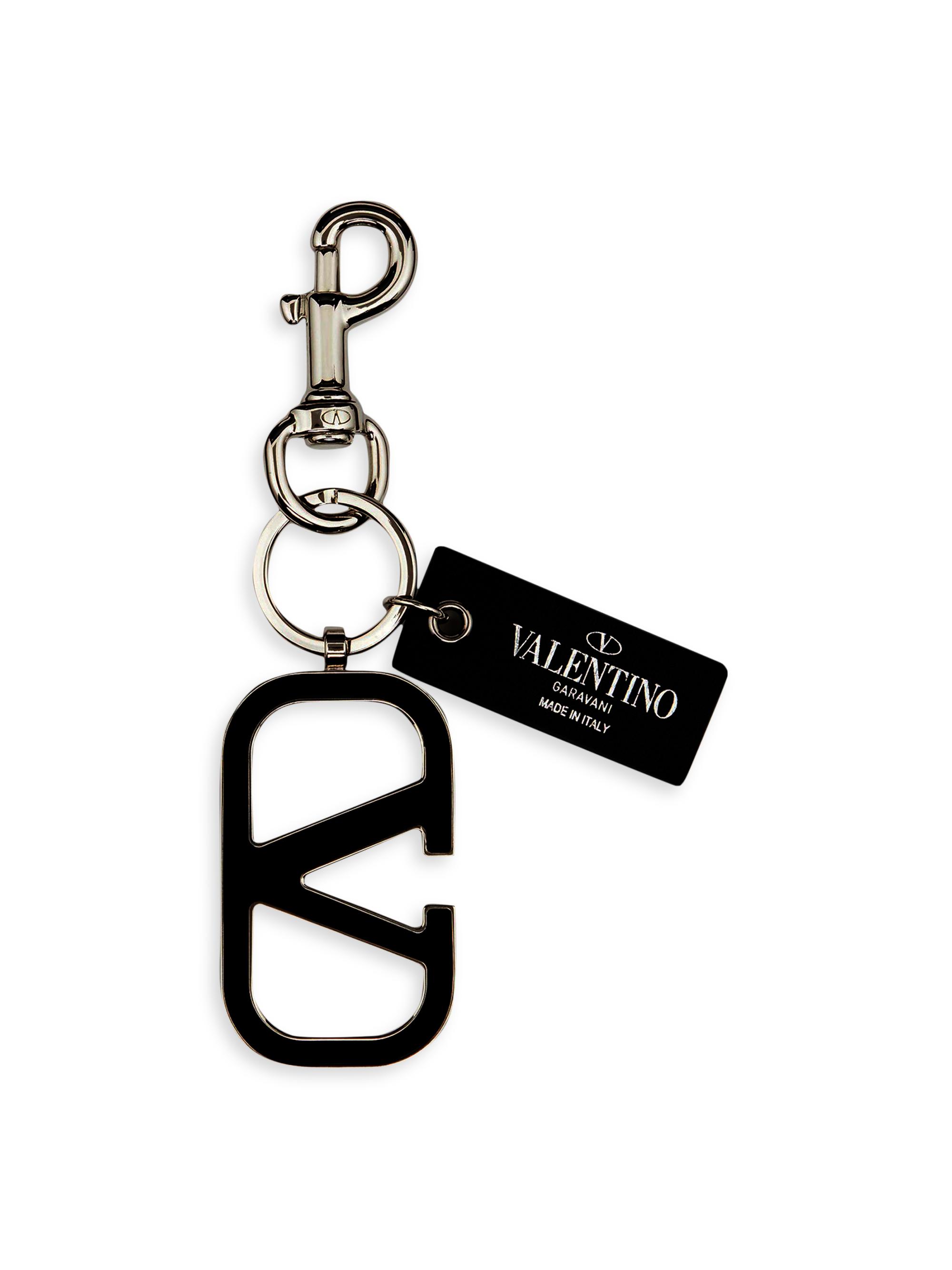 Valentino Garavani Men's VLogo Signature Keychain - Black