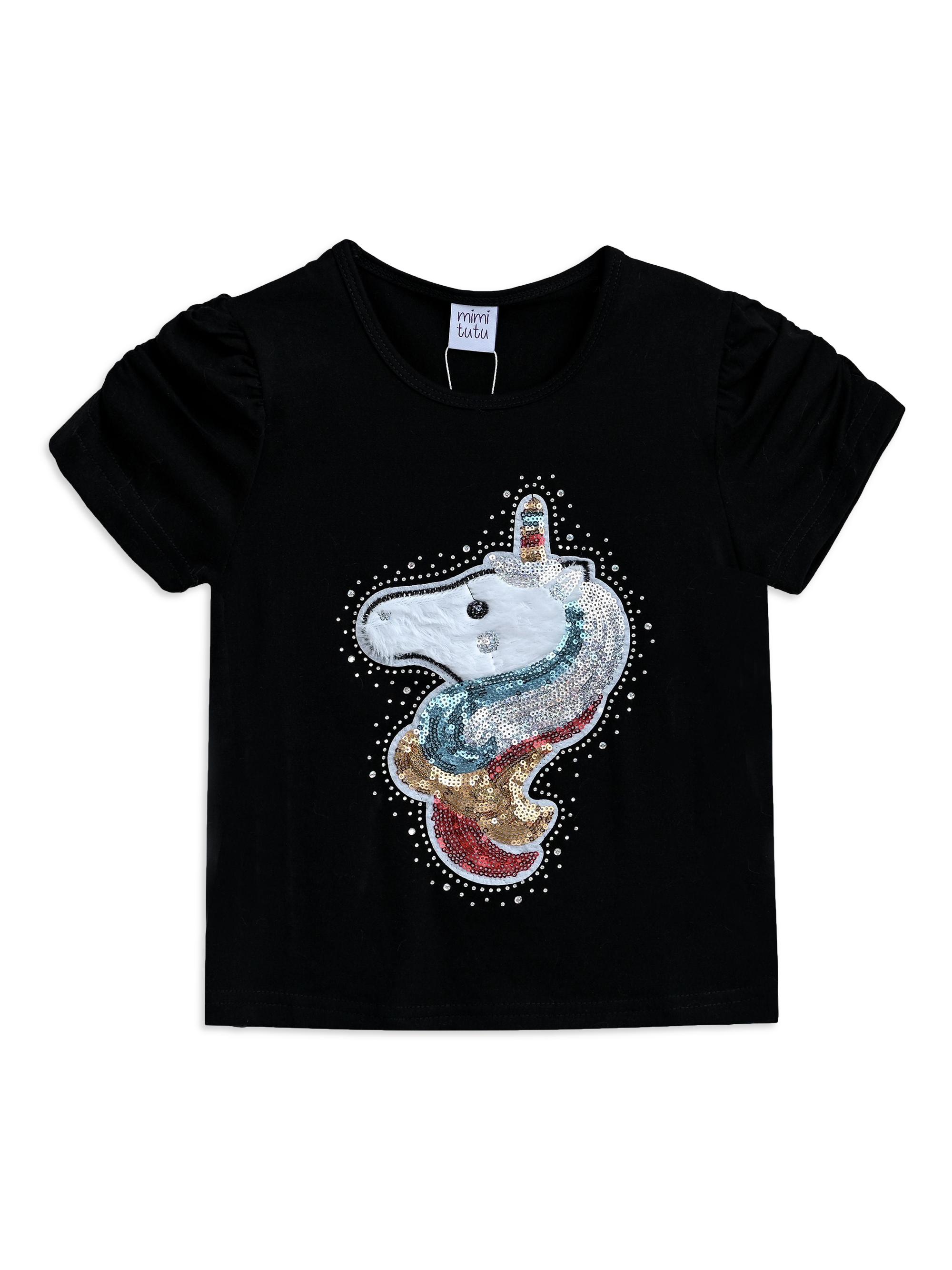 Mimi Tutu Baby Girl's, Little Girl's & Girl's Unicorn T-Shirt - Black