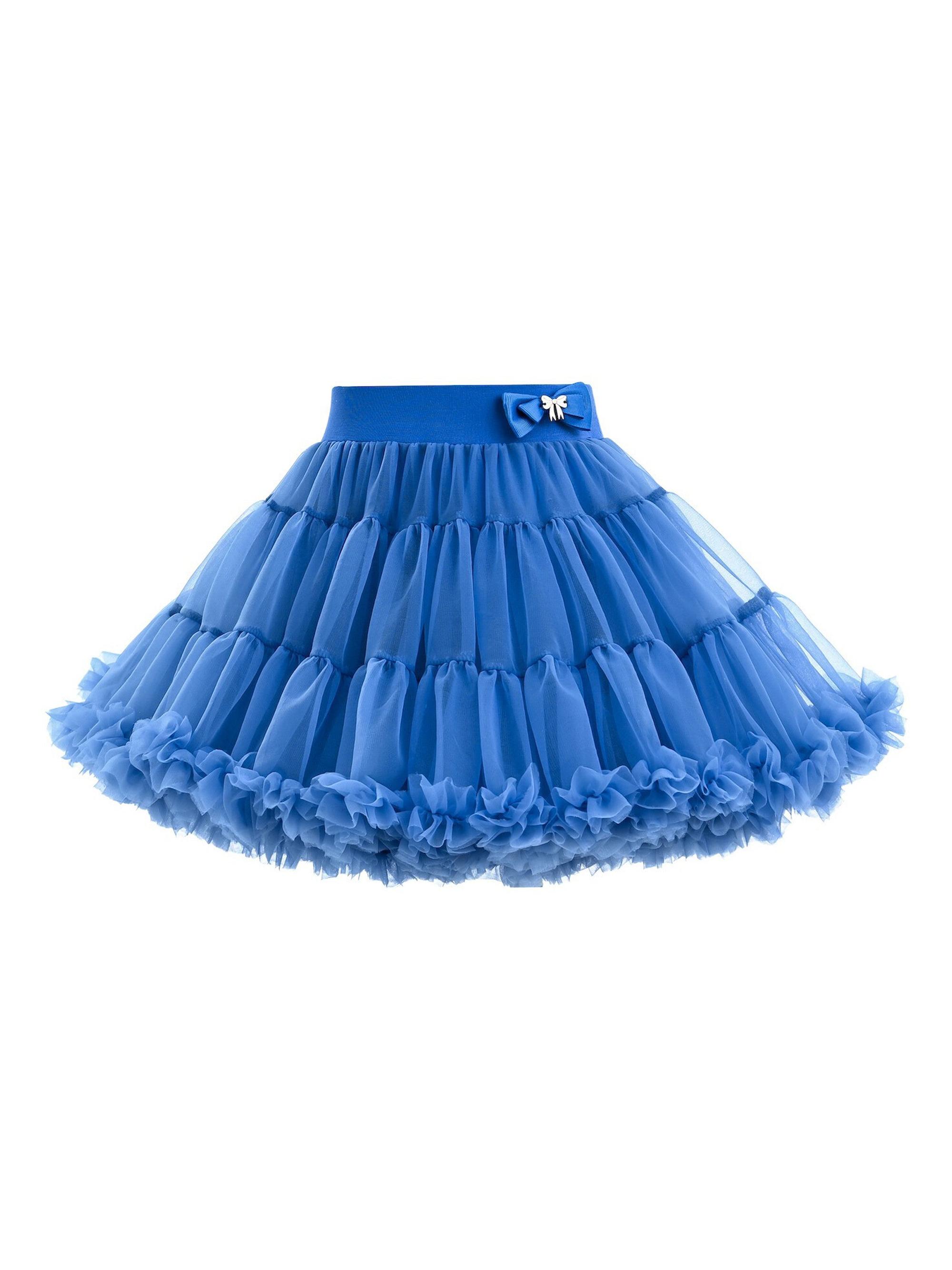 Mimi Tutu Little Girl's & Girl's Bow Tulle Skirt - Blue