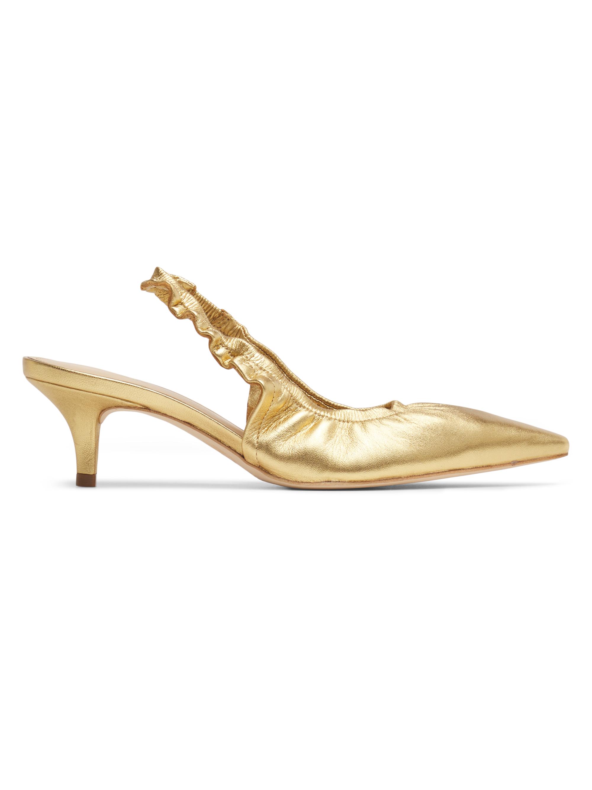 22élevé Women's Metallic Leather 52MM Slingback Heels - Gold