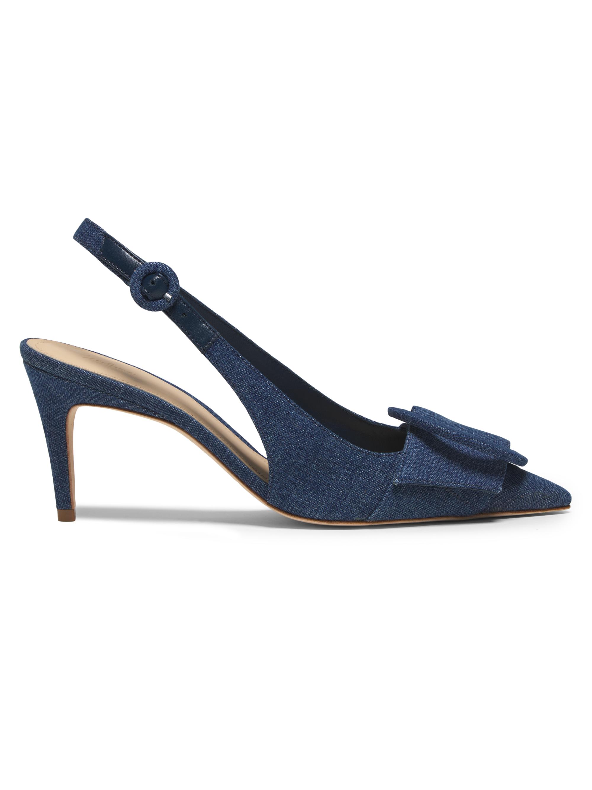 22élevé Women's 75MM Buckle-Accented Denim Pumps - Indigo Denim