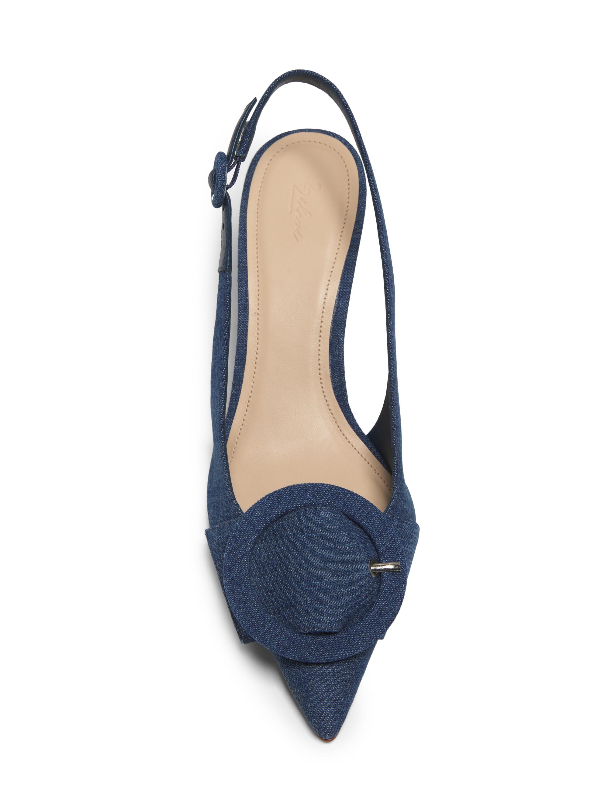 22élevé 75MM Buckle-Accented Denim Pumps | Saks Fifth Avenue