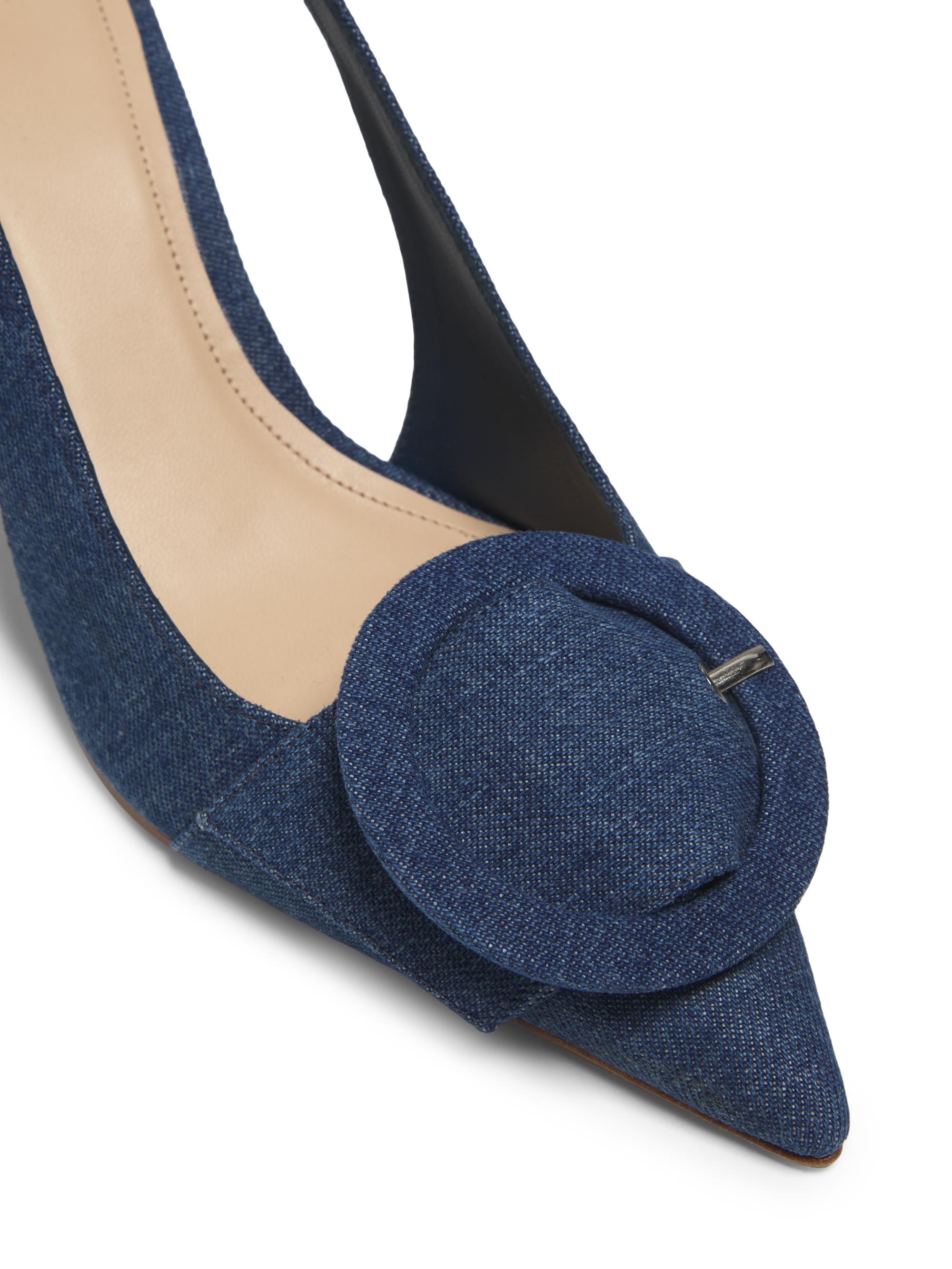 22élevé 75MM Buckle-Accented Denim Pumps | Saks Fifth Avenue