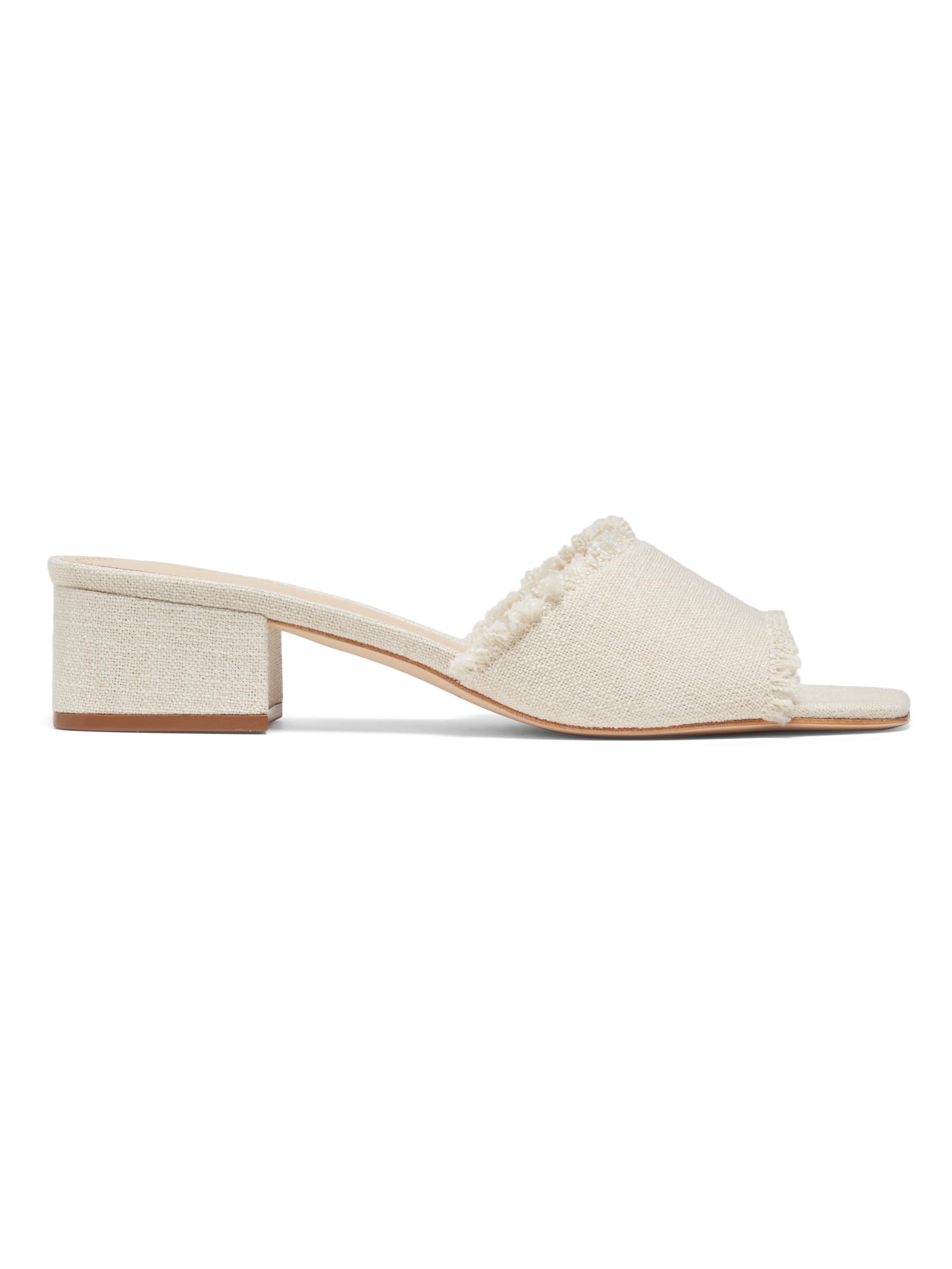 22élevé Women's 40MM Frayed Linen Block-Heel Sandals - Natural Linen