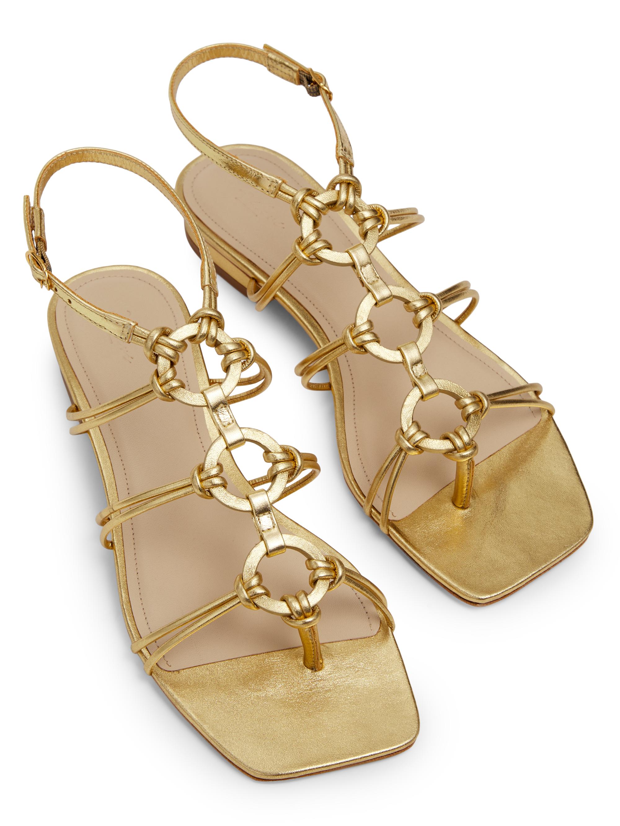 22élevé Strappy Gladiator Metallic Leather Sandals | Saks Fifth Avenue